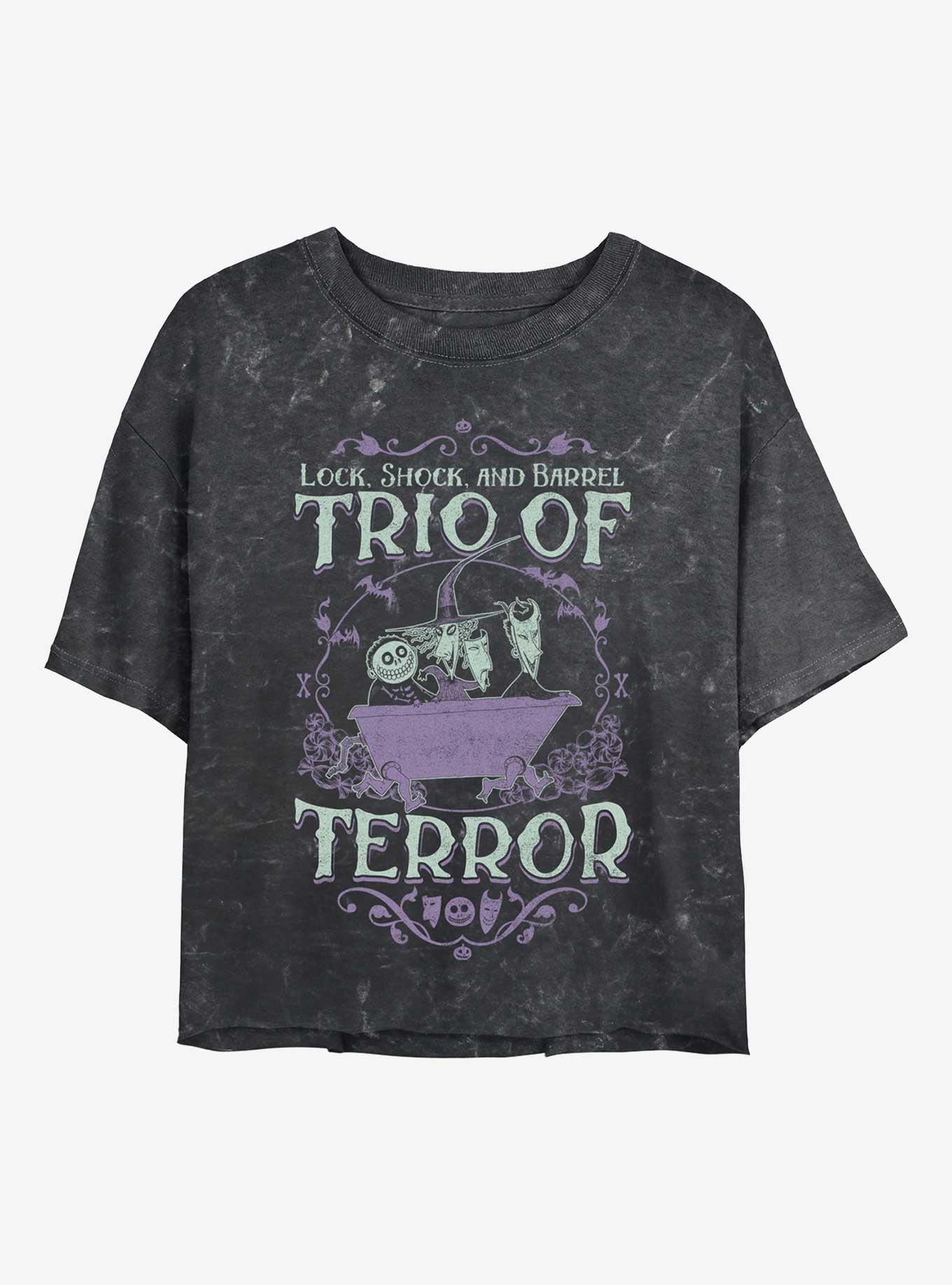 The Nightmare Before Christmas Kidnapping Services Girls Mineral Wash Crop T-Shirt, , hi-res