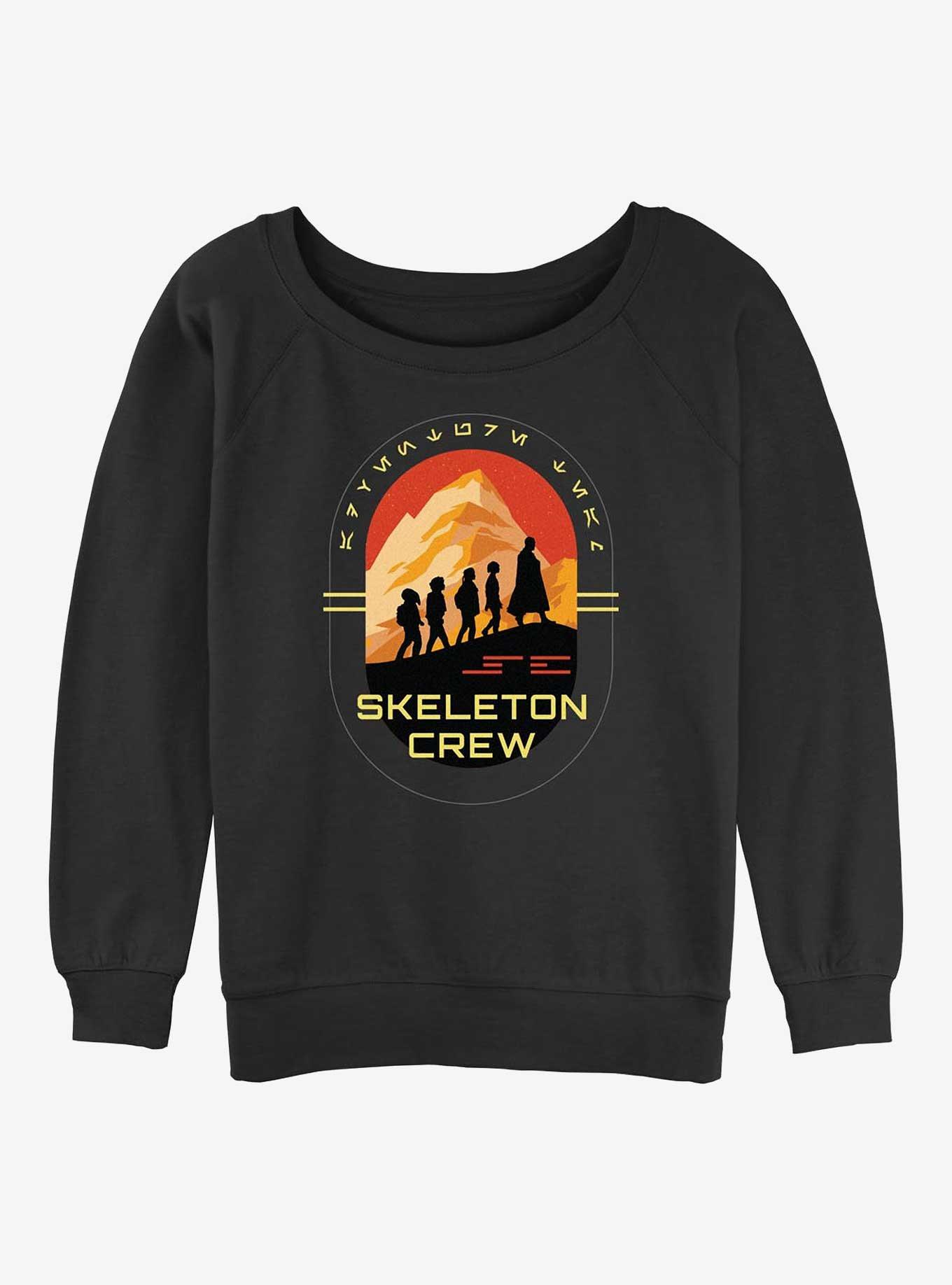 Skeleton Crew Group Silhouettes Girls Slouchy Sweatshirt, BLACK, hi-res