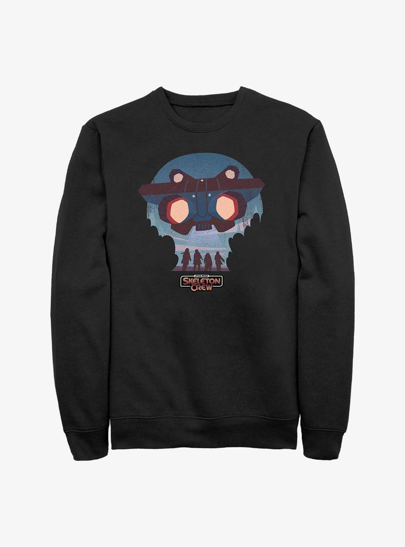 Skeleton Crew Kids And Ship Sweatshirt, BLACK, hi-res