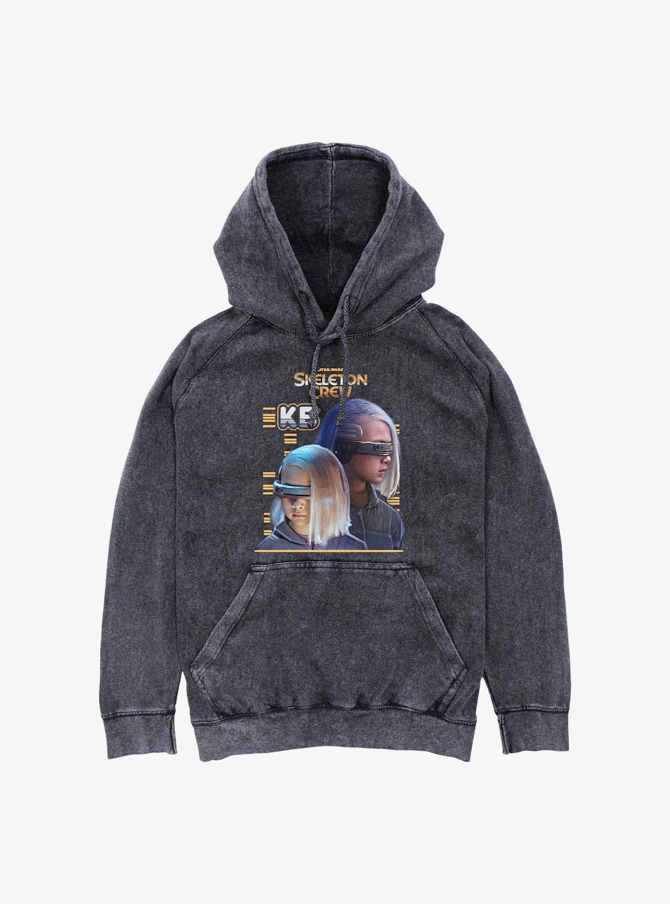 Skeleton Crew KB Heroic Mineral Wash Hoodie, BLACK, hi-res