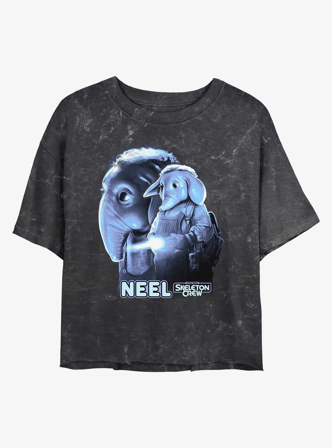 Skeleton Crew Neel Heroic Mineral Wash Girls Crop T-Shirt, , hi-res