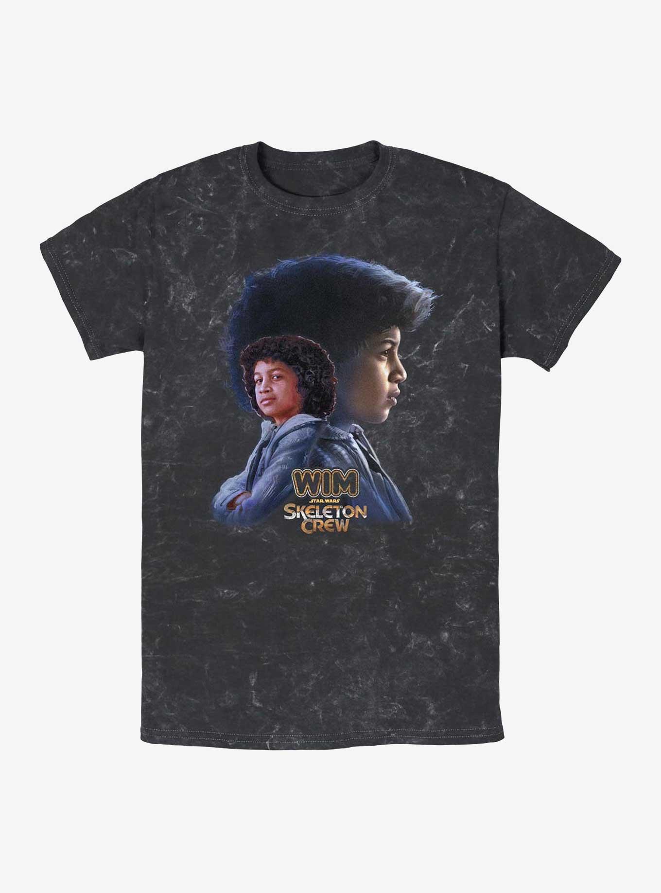 Skeleton Crew Just Wim Mineral Wash T-Shirt, BLACK, hi-res