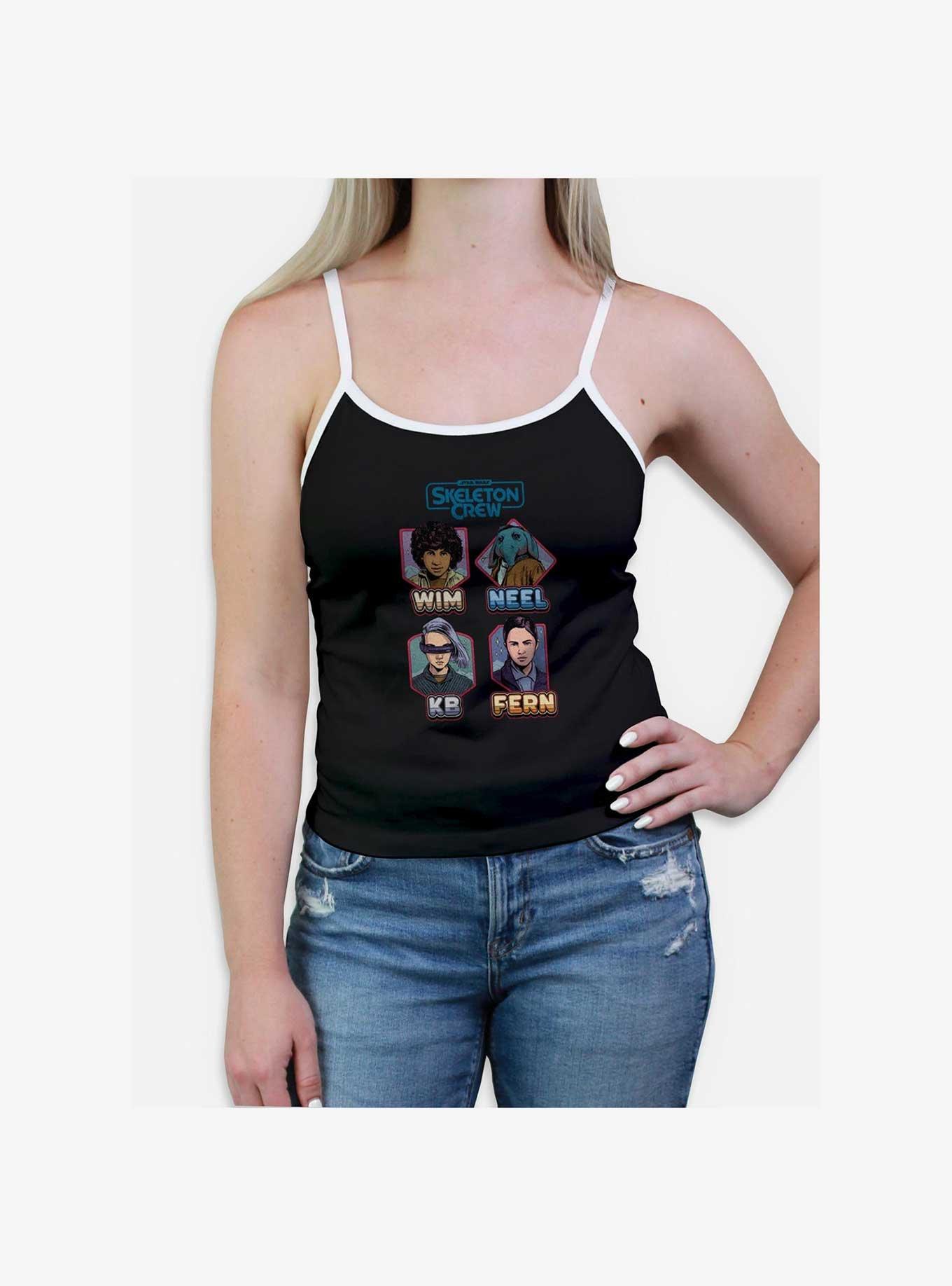 Skeleton Crew Names and Crew Girls Cami, BLACK, hi-res