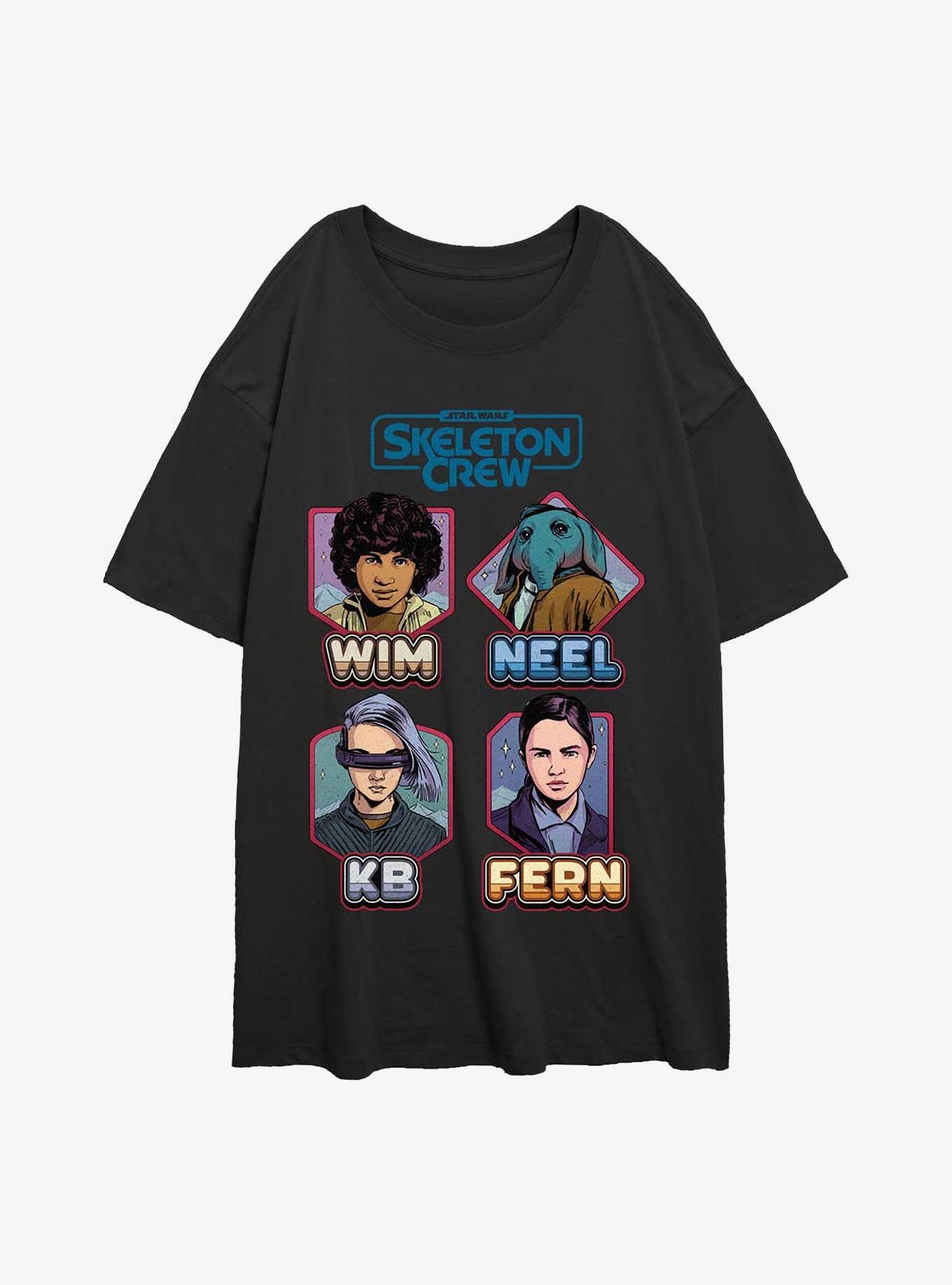 Skeleton Crew Names and Crew Girls Oversized T-Shirt