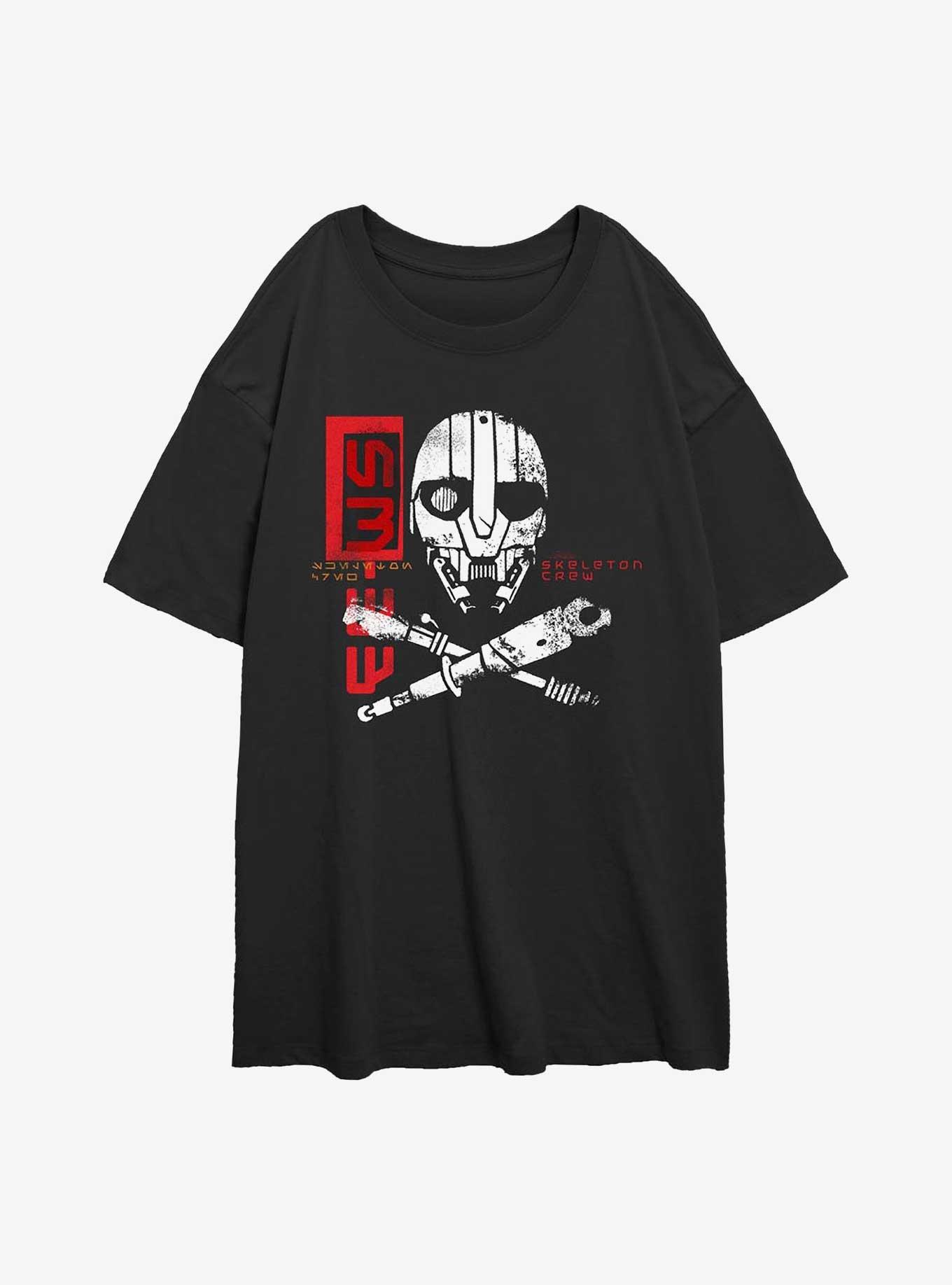 Skeleton Crew SM 33 Girls Oversized T-Shirt, BLACK, hi-res
