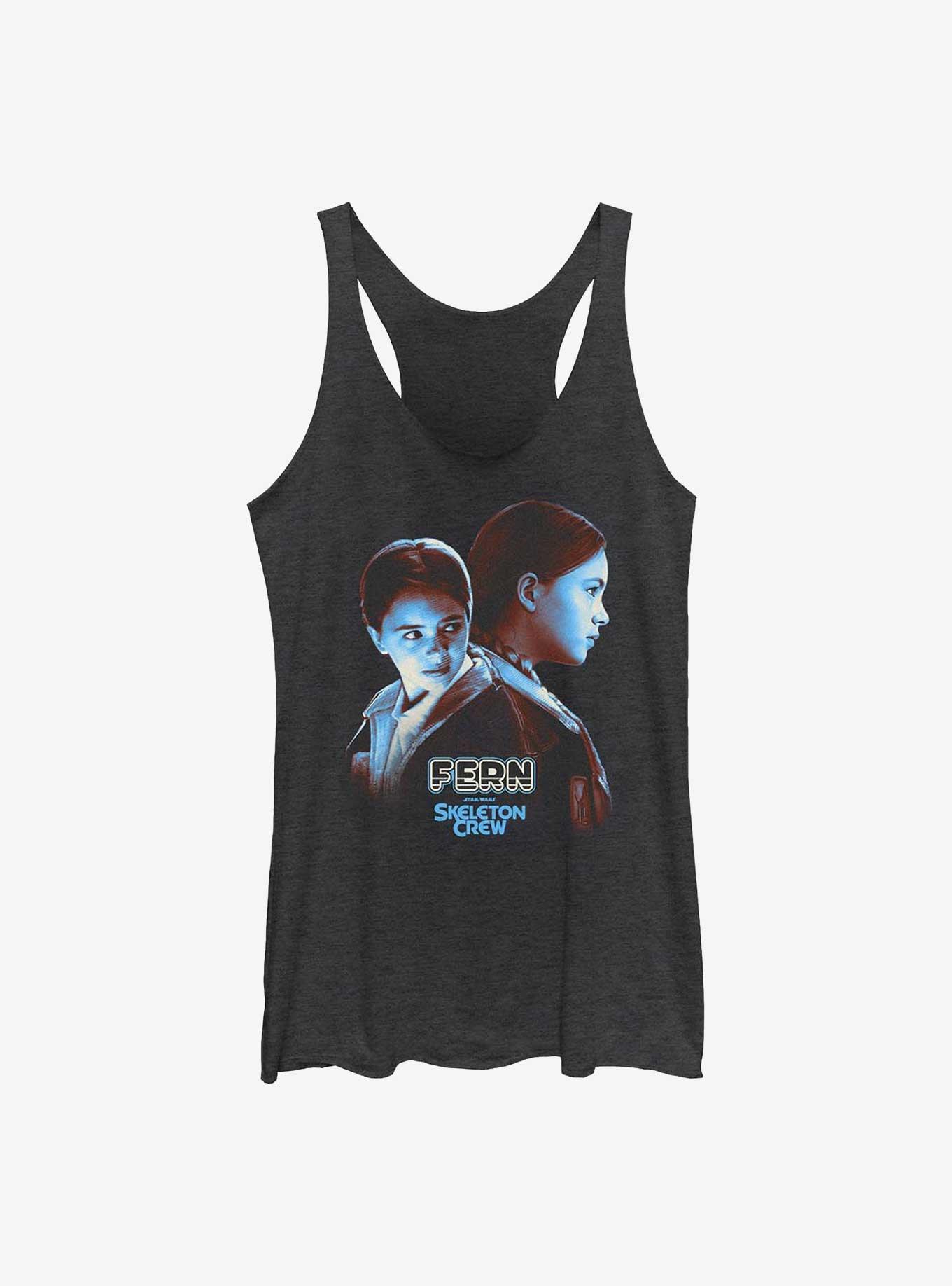 Skeleton Crew Fern Heroic Girls Tank, BLK HTR, hi-res