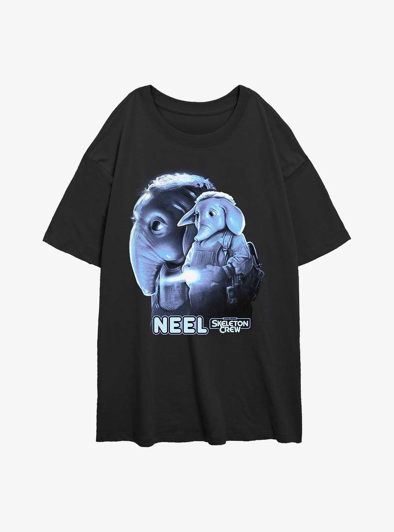 Skeleton Crew Neel Heroic Girls Oversized T-Shirt, BLACK, hi-res
