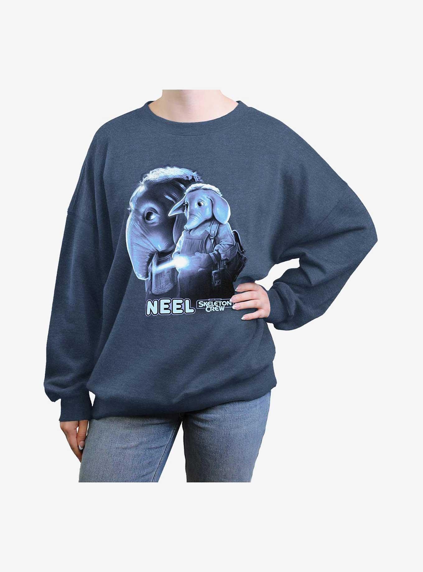 Skeleton Crew Neel Heroic Girls Oversized Sweatshirt, BLUEHTR, hi-res