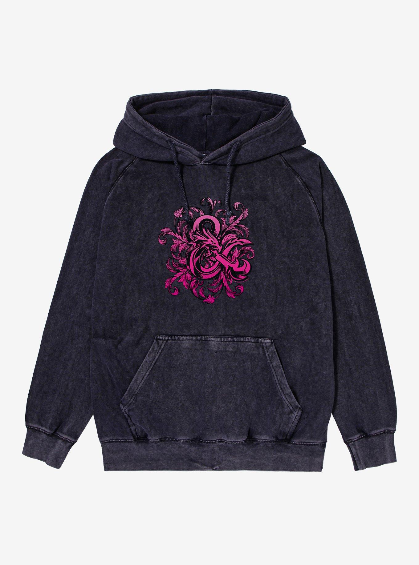 Dungeons & Dragons Magenta Ampersand Logo Mineral Wash Hoodie, , hi-res