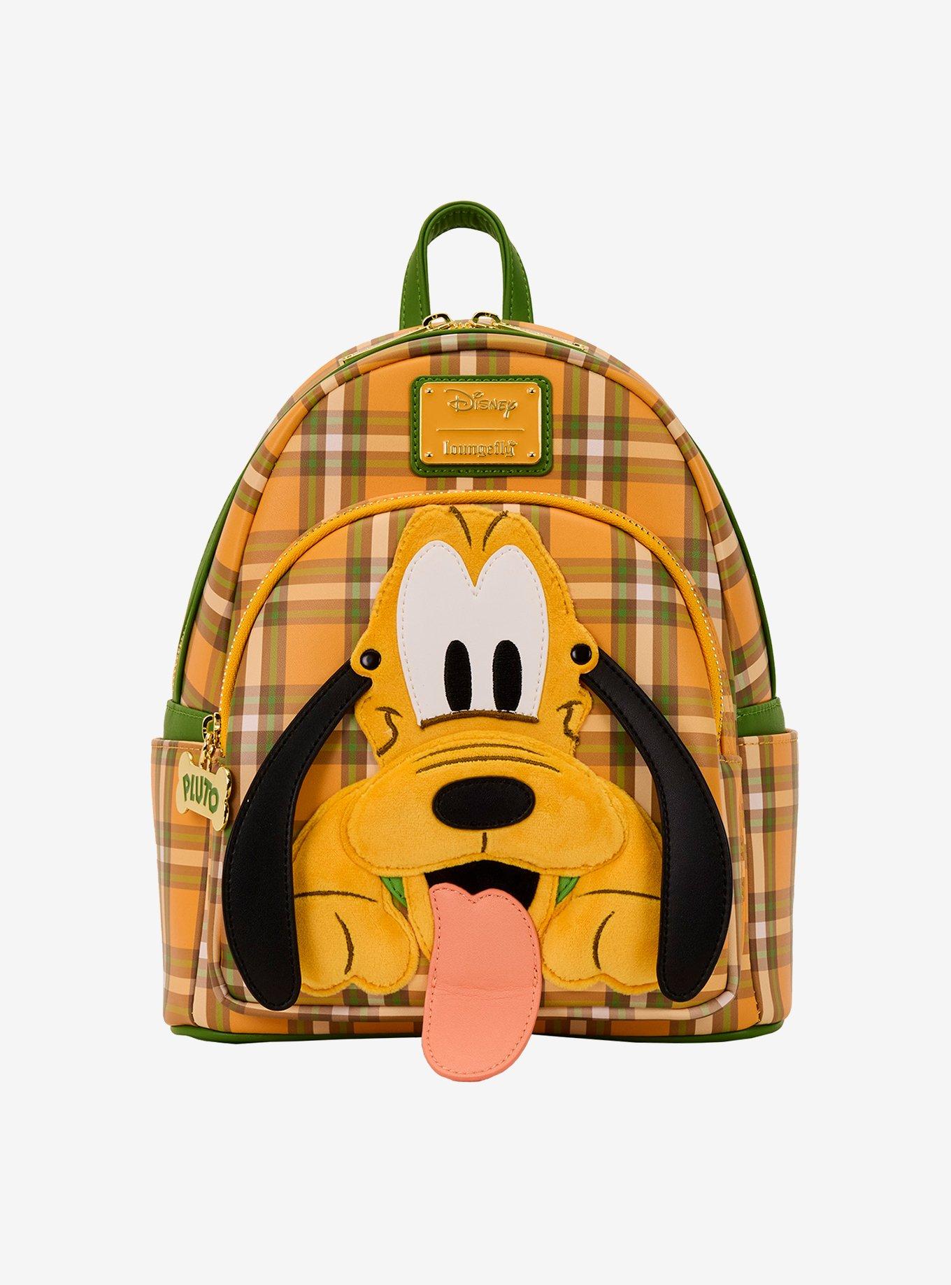 Loungefly Disney Pluto 95th Anniversary Plaid Mini Backpack, , hi-res