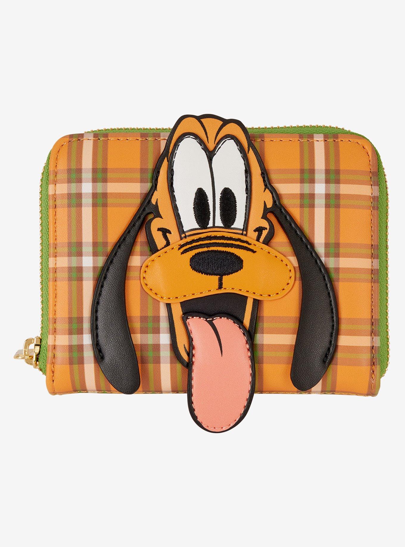 Loungefly Disney Pluto 95th Anniversary Plaid Small Zip Wallet, , hi-res