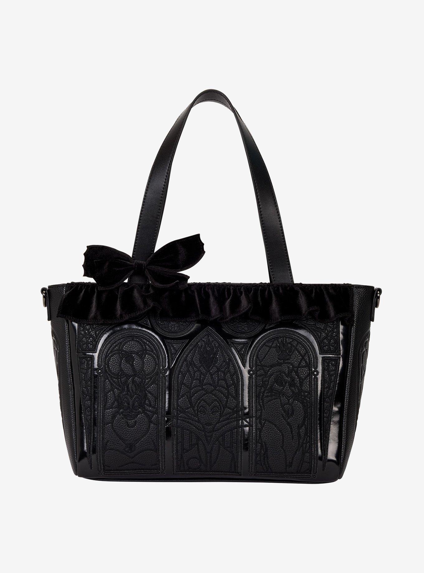 Loungefly Disney Villains Tonal Stained Glass Windows Tote Bag, , hi-res
