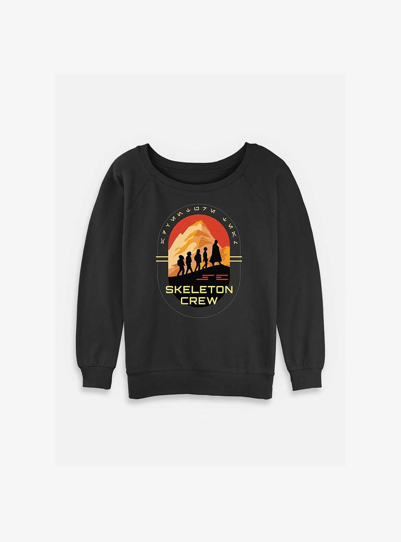 Skeleton Crew Group Silhouettes Womens Slouchy Sweatshirt, BLACK, hi-res
