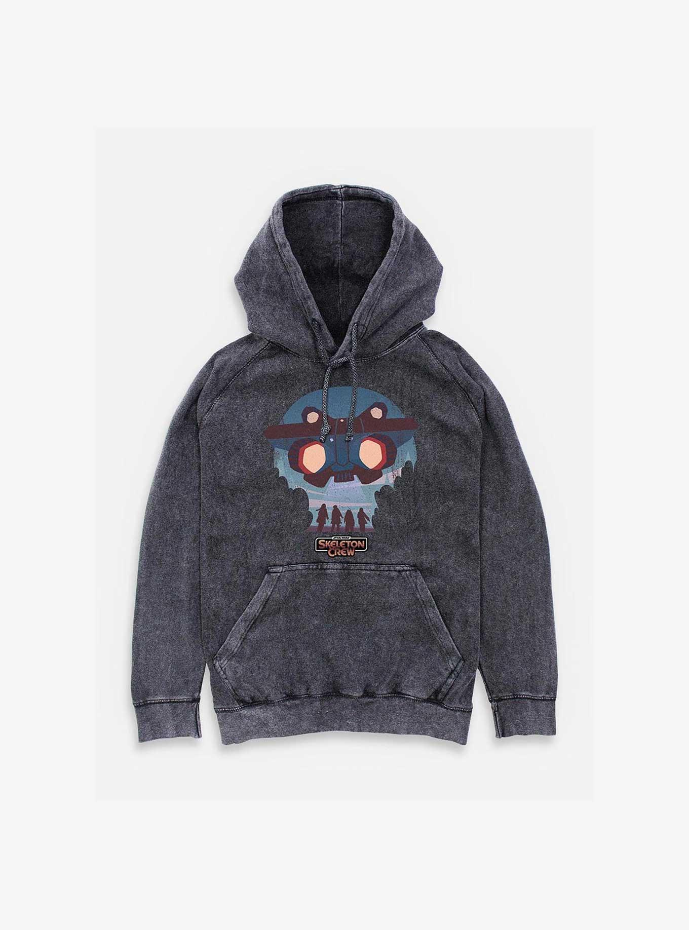 Skeleton Crew Kids And Ship Mineral Wash Hoodie,Specials : American Fashion Style Bags On Sale
