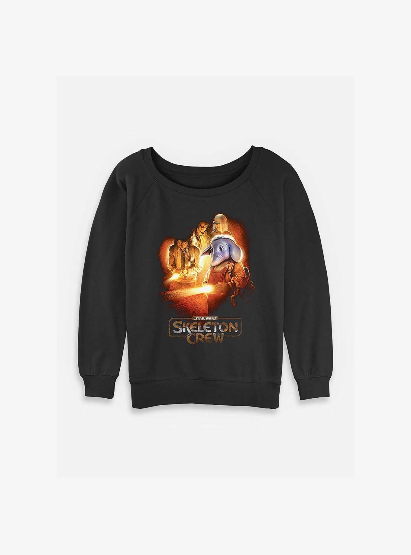 Skeleton Crew Elephant Light Vision Womens Slouchy Sweatshirt, , hi-res