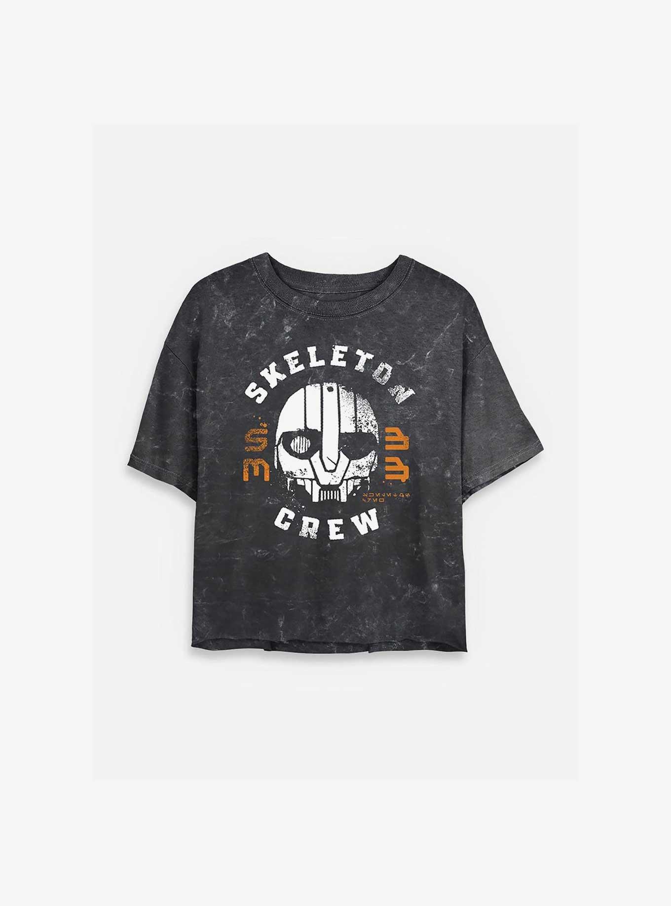 Skeleton Crew Skeleton Crew Mask Mineral Wash Womens Crop T-Shirt,Specials : American Fashion Style Bags On Sale