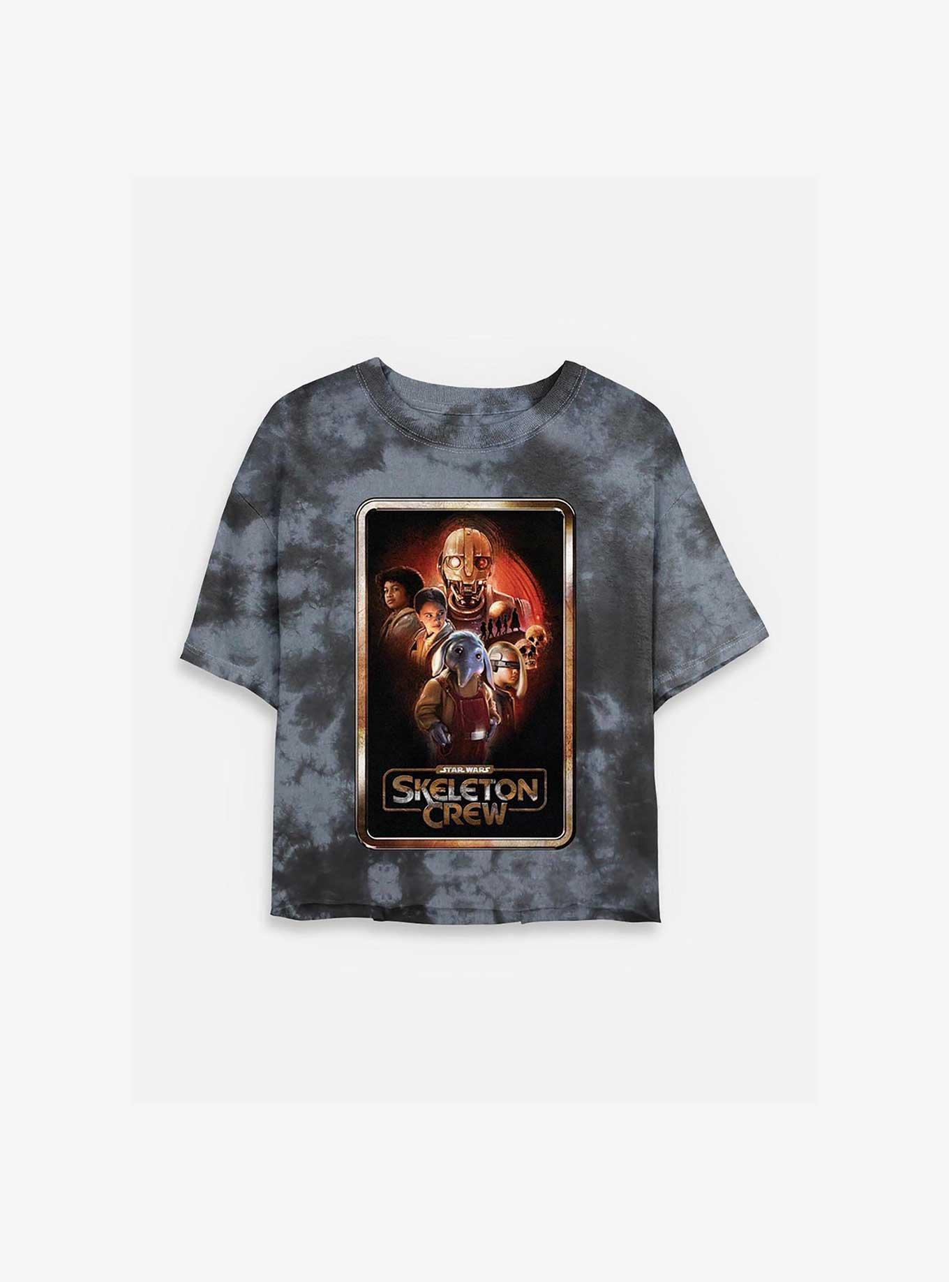 Skeleton Crew Poster Group Tie Dye Crop Womens T-Shirt, , hi-res