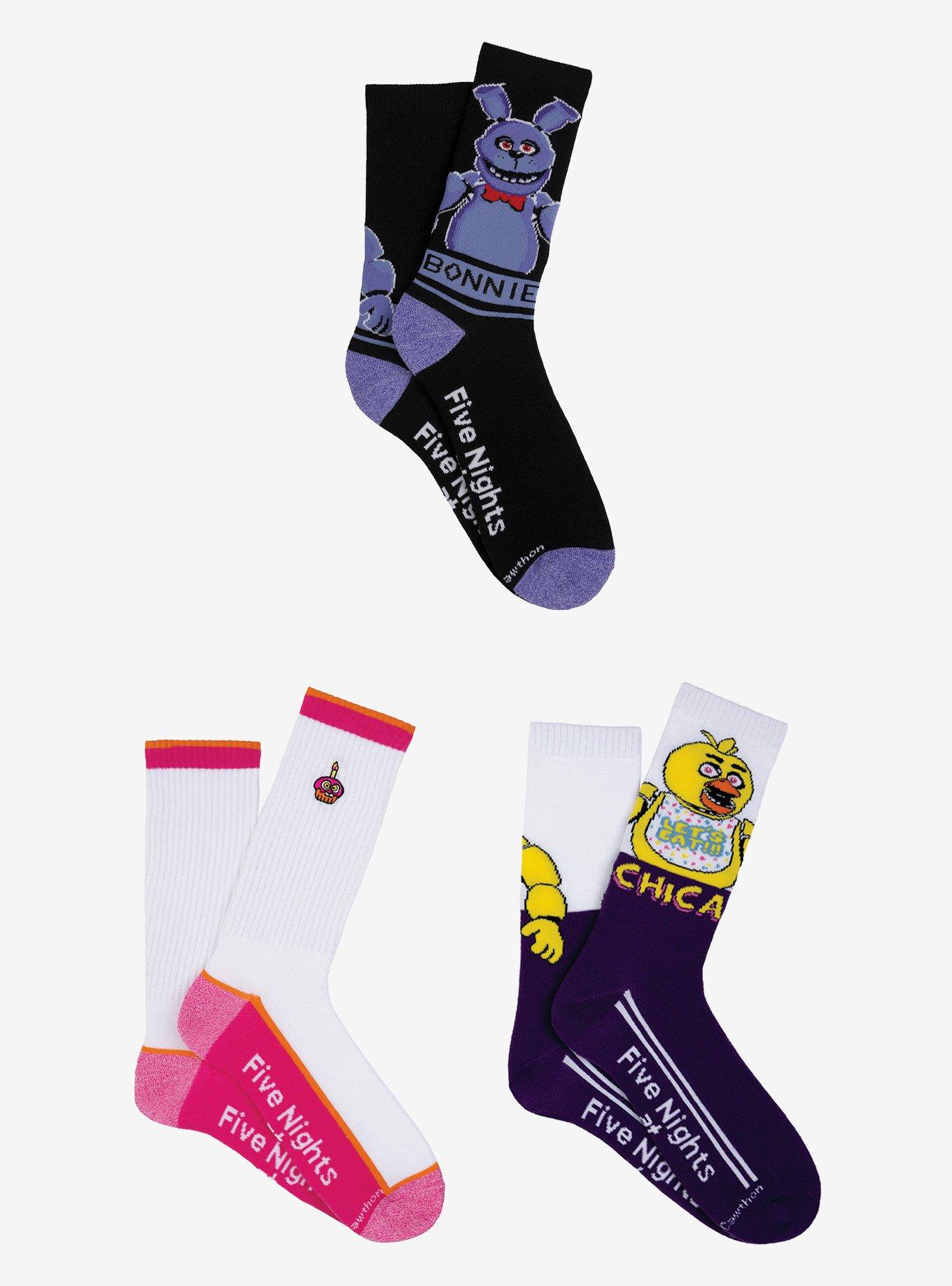 Five Nights at Freddy's 3-pair Crew Socks, , hi-res