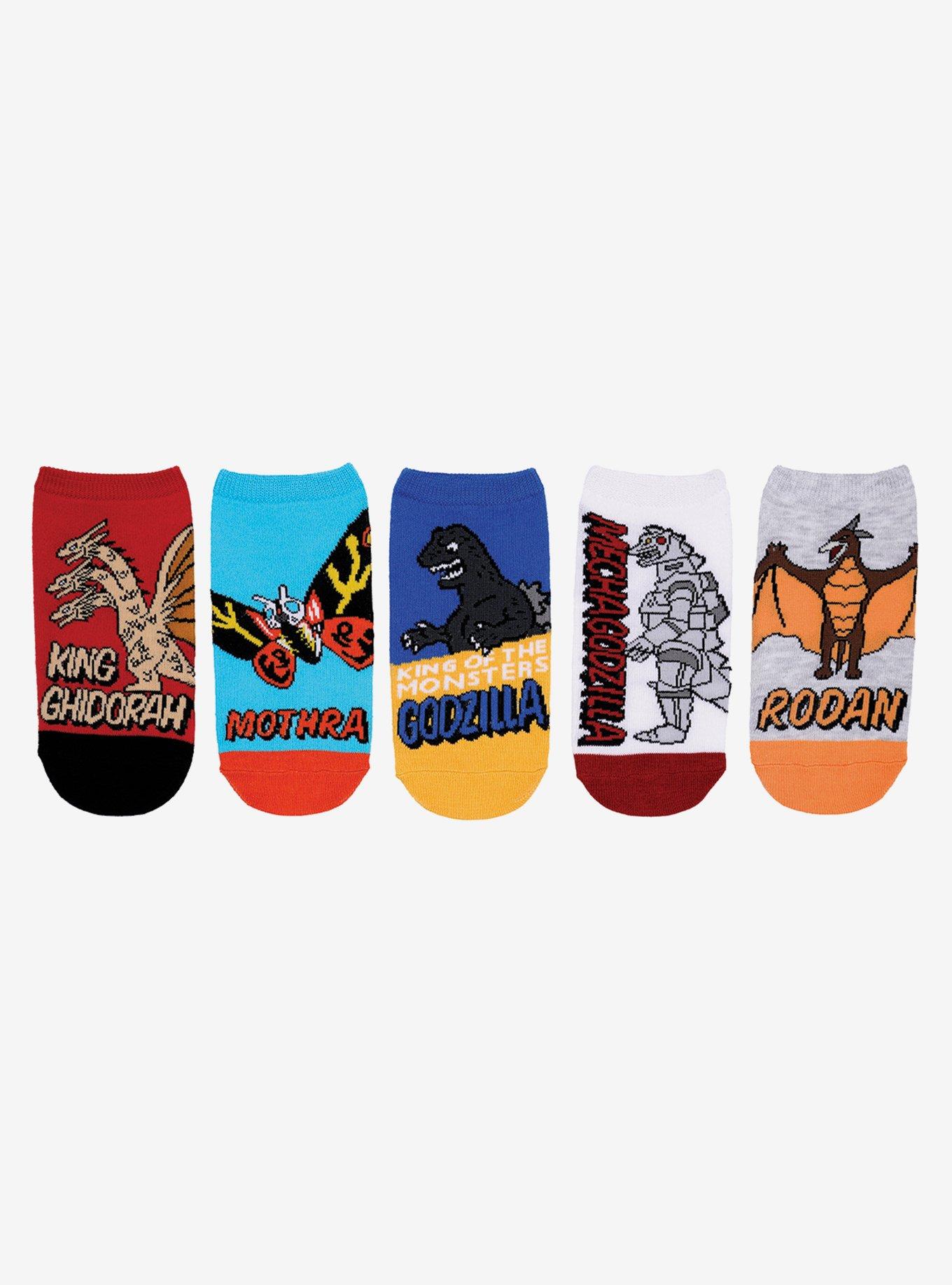 Godzilla Kids 5-pair Ankle Socks, , hi-res