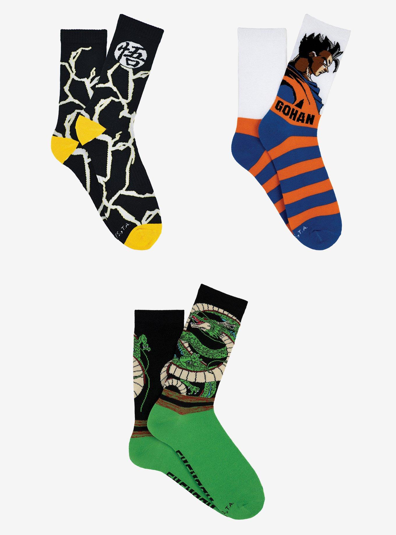 Dragon Ball Z 3-pair Crew Socks, , hi-res