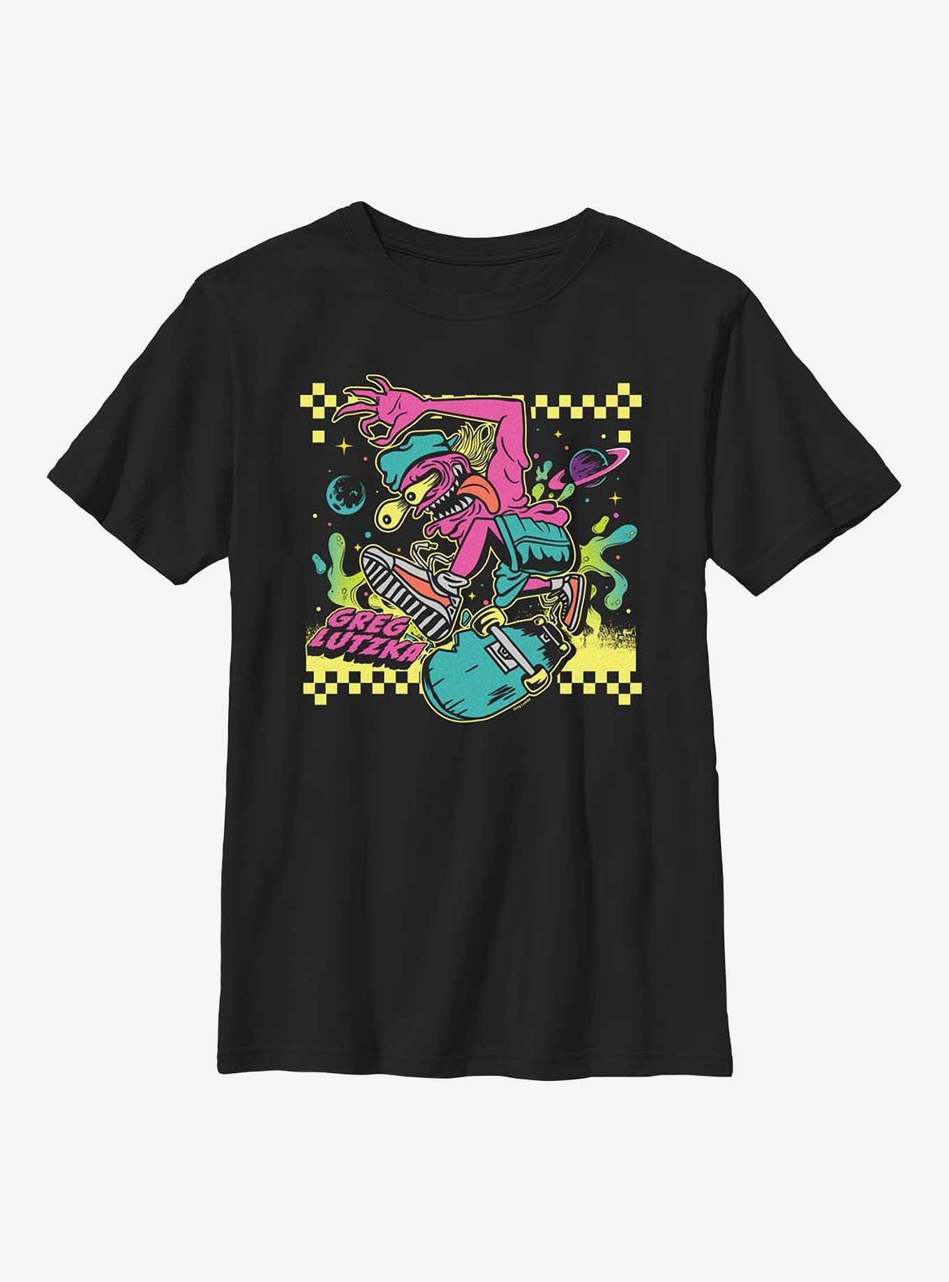Greg Lutzka Pink Man Youth T-Shirt, BLACK, hi-res