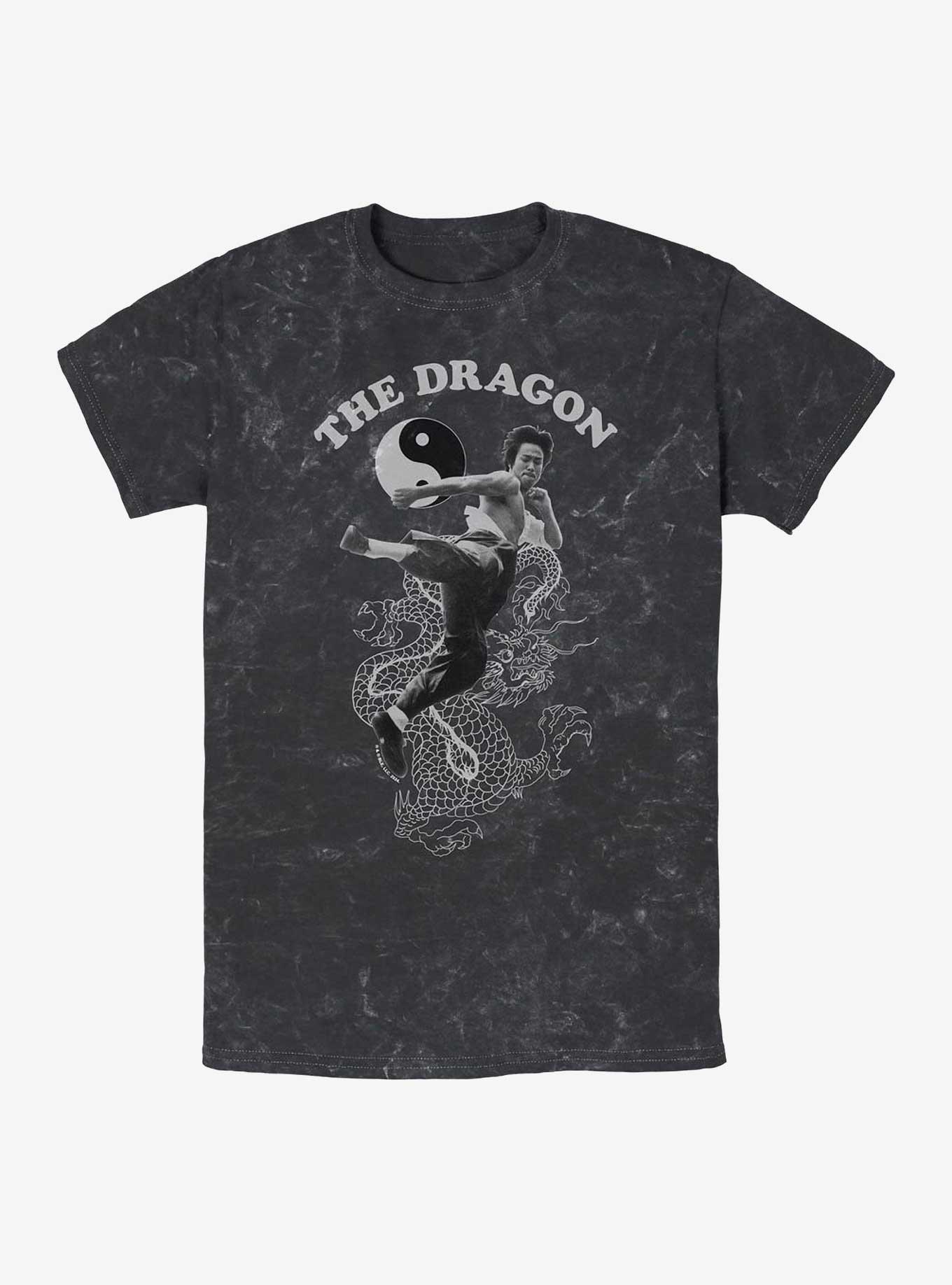 Bruce Lee Flying Dragon Mineral Wash T-Shirt,All Products : American Fashion Style Bags On Sale