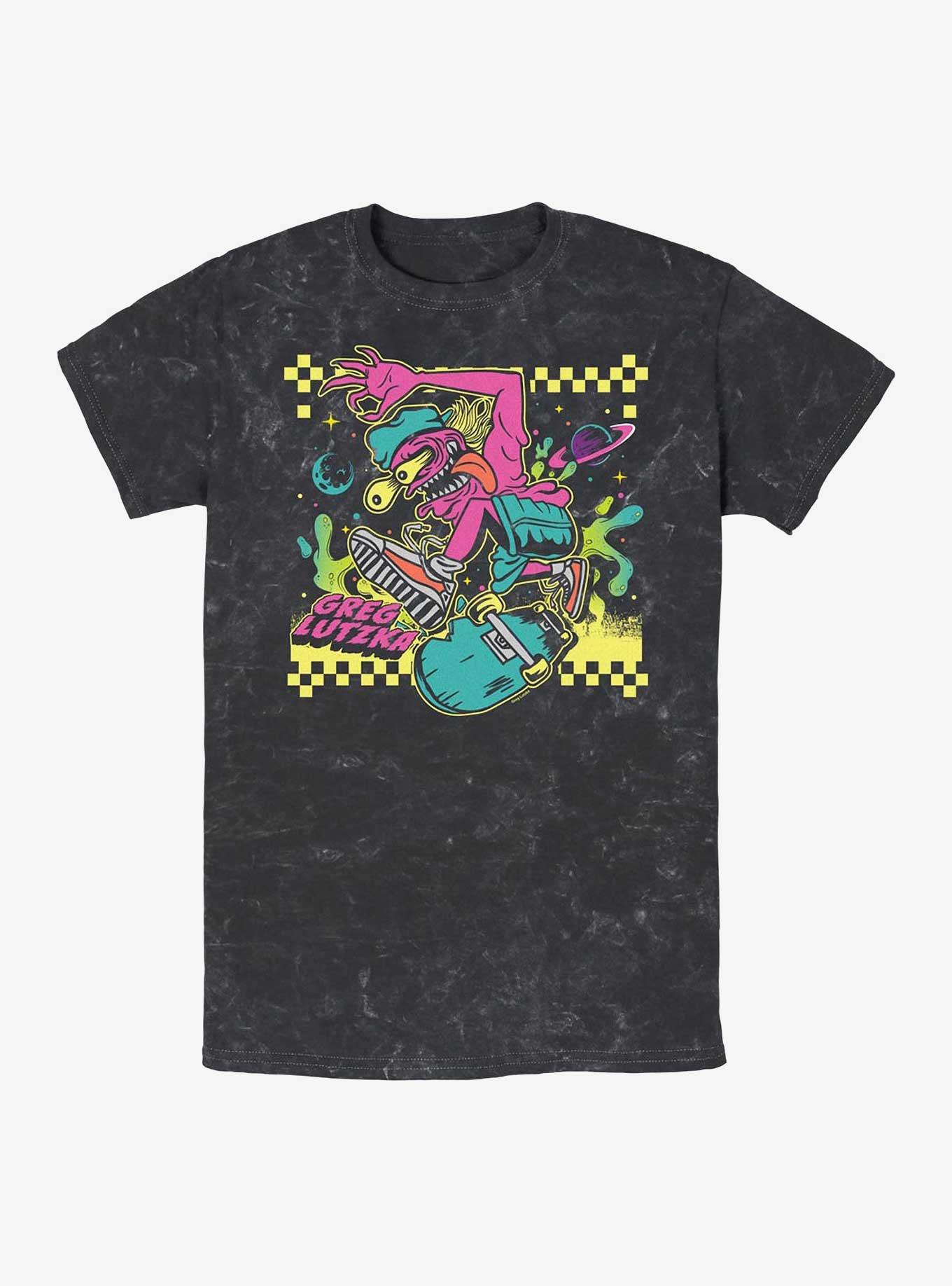 Greg Lutzka Pink Man Mineral Wash T-Shirt, BLACK, hi-res