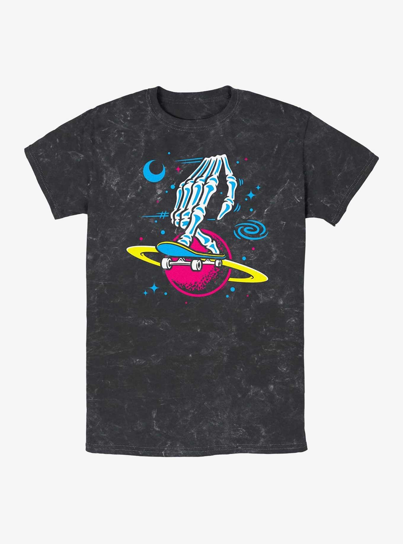 Greg Lutzka Skeletal Hand In Space Mineral Wash T-Shirt, , hi-res