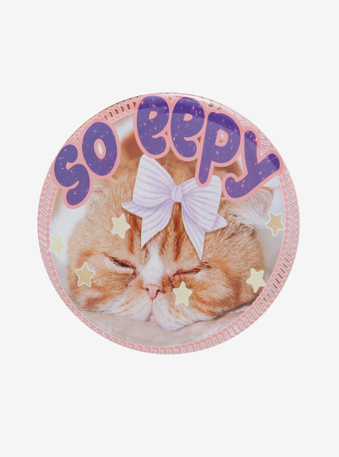 So Eepy Cat 3 Inch Button, , hi-res