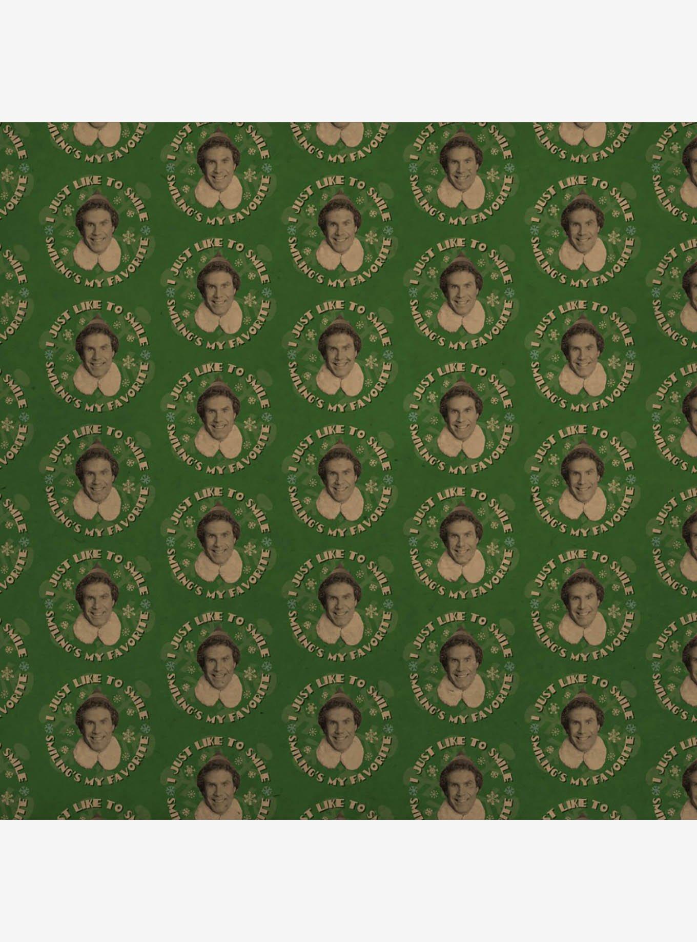 Elf Movie I Just Like to Smile Kraft Wrapping Paper, , hi-res