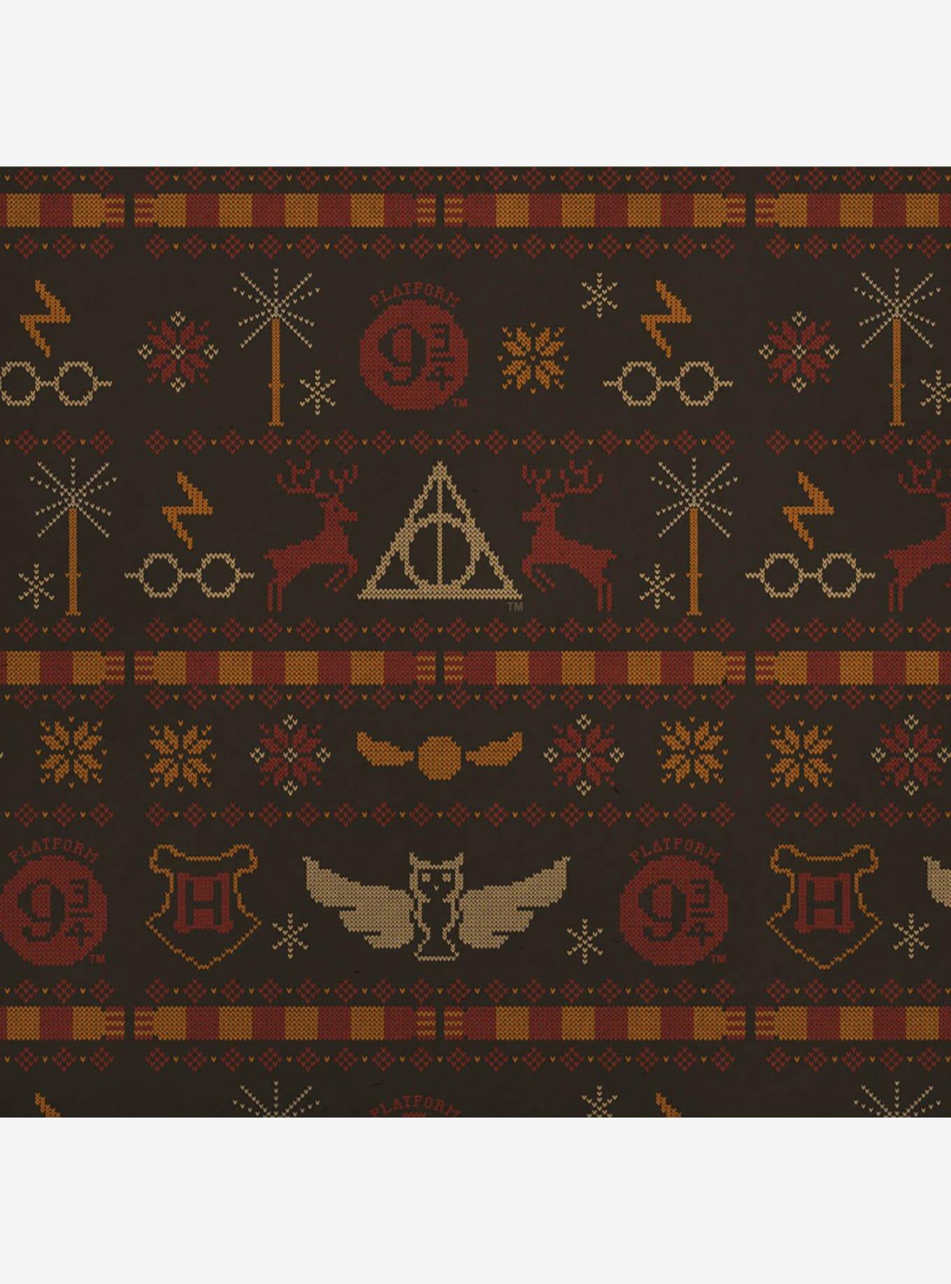 Harry Potter Sweater Pattern Kraft Wrapping Paper, , hi-res