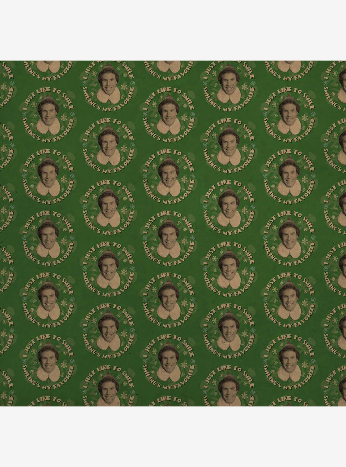 Elf Movie I Just Like to Smile Kraft Wrapping Paper, , hi-res