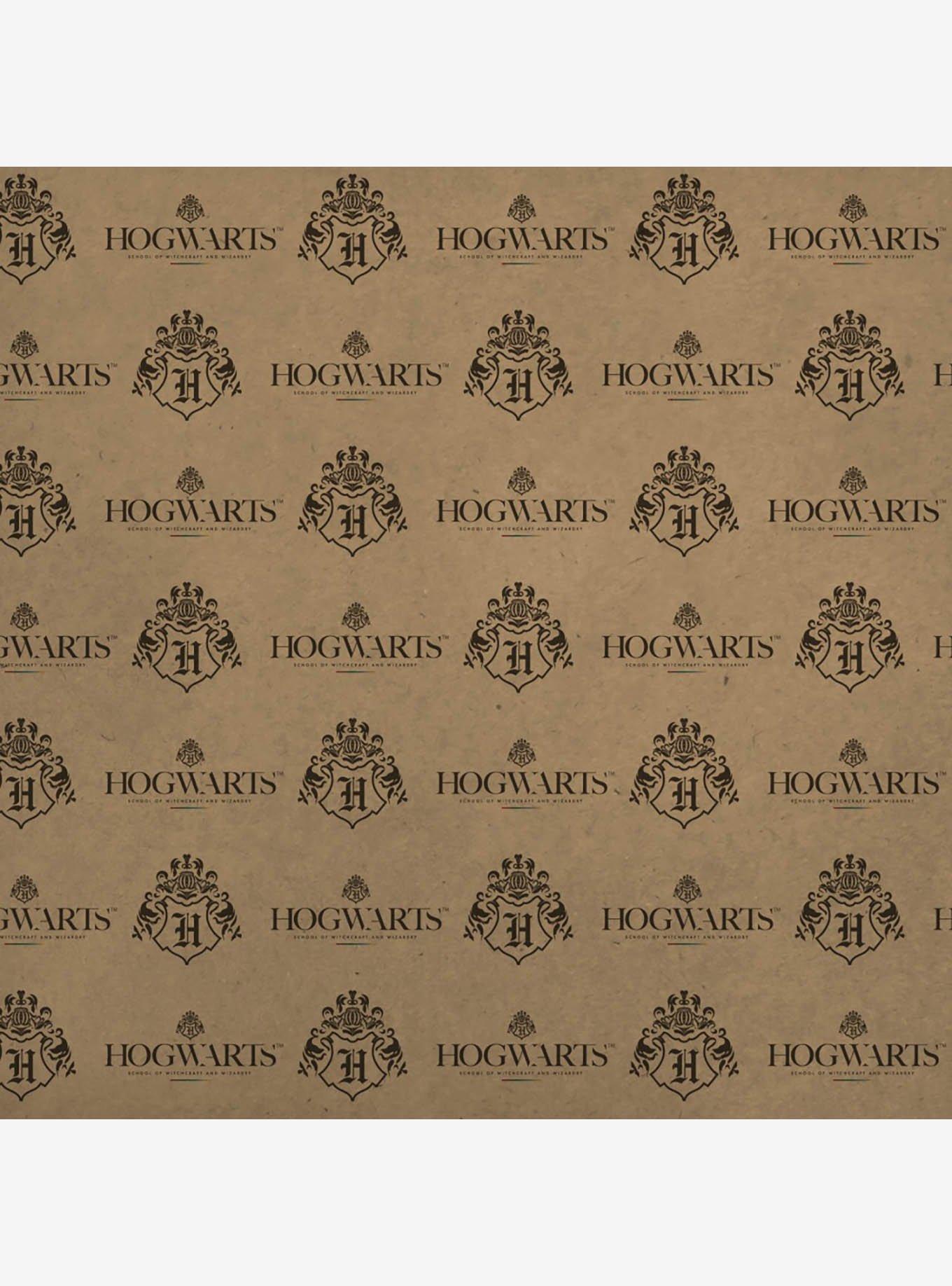 Harry Potter Hogwarts Modern Logo Kraft Wrapping Paper, , hi-res