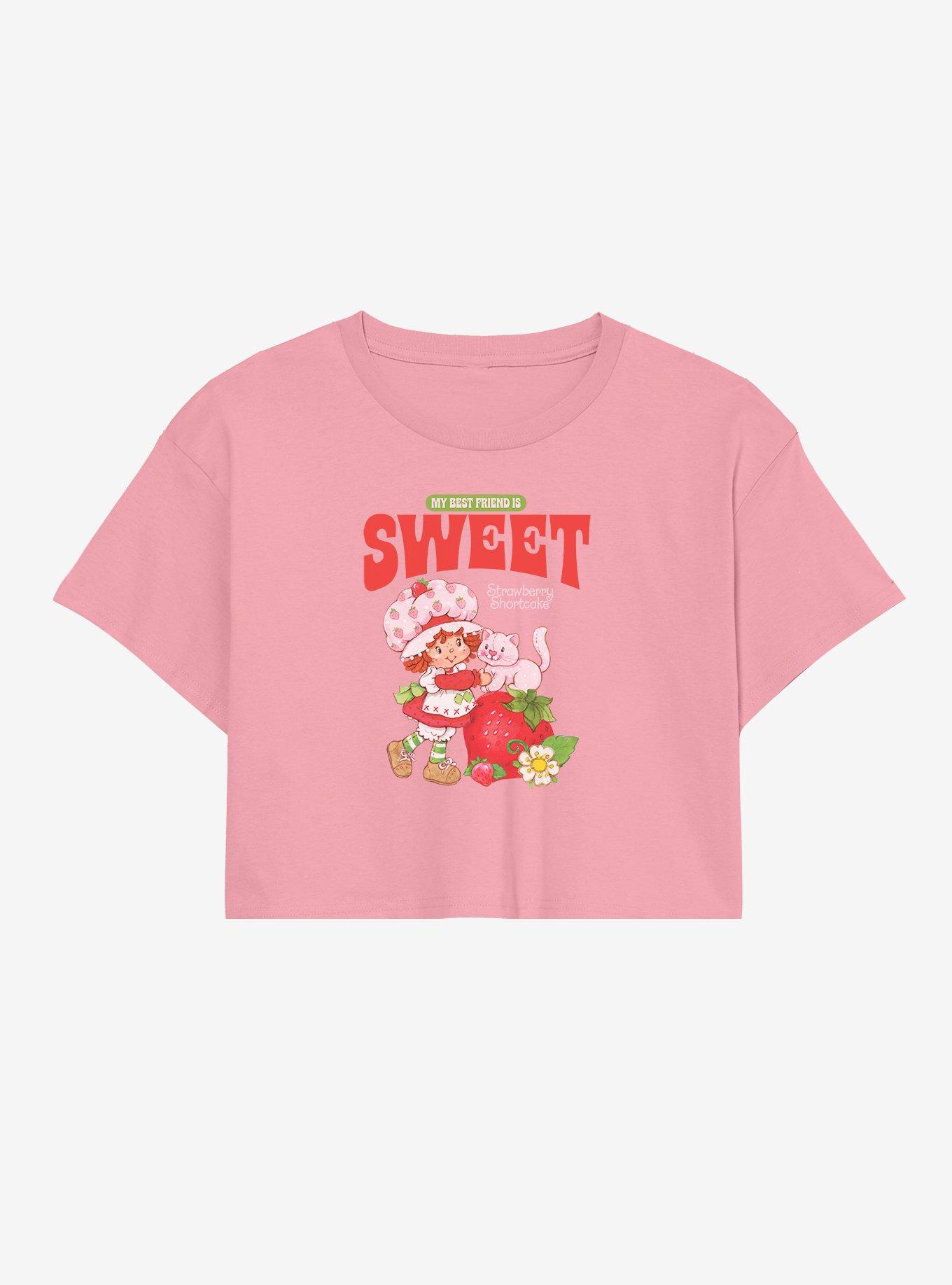 Strawberry Shortcake My Best Friend Is Sweet Girls Crop T-Shirt, , hi-res