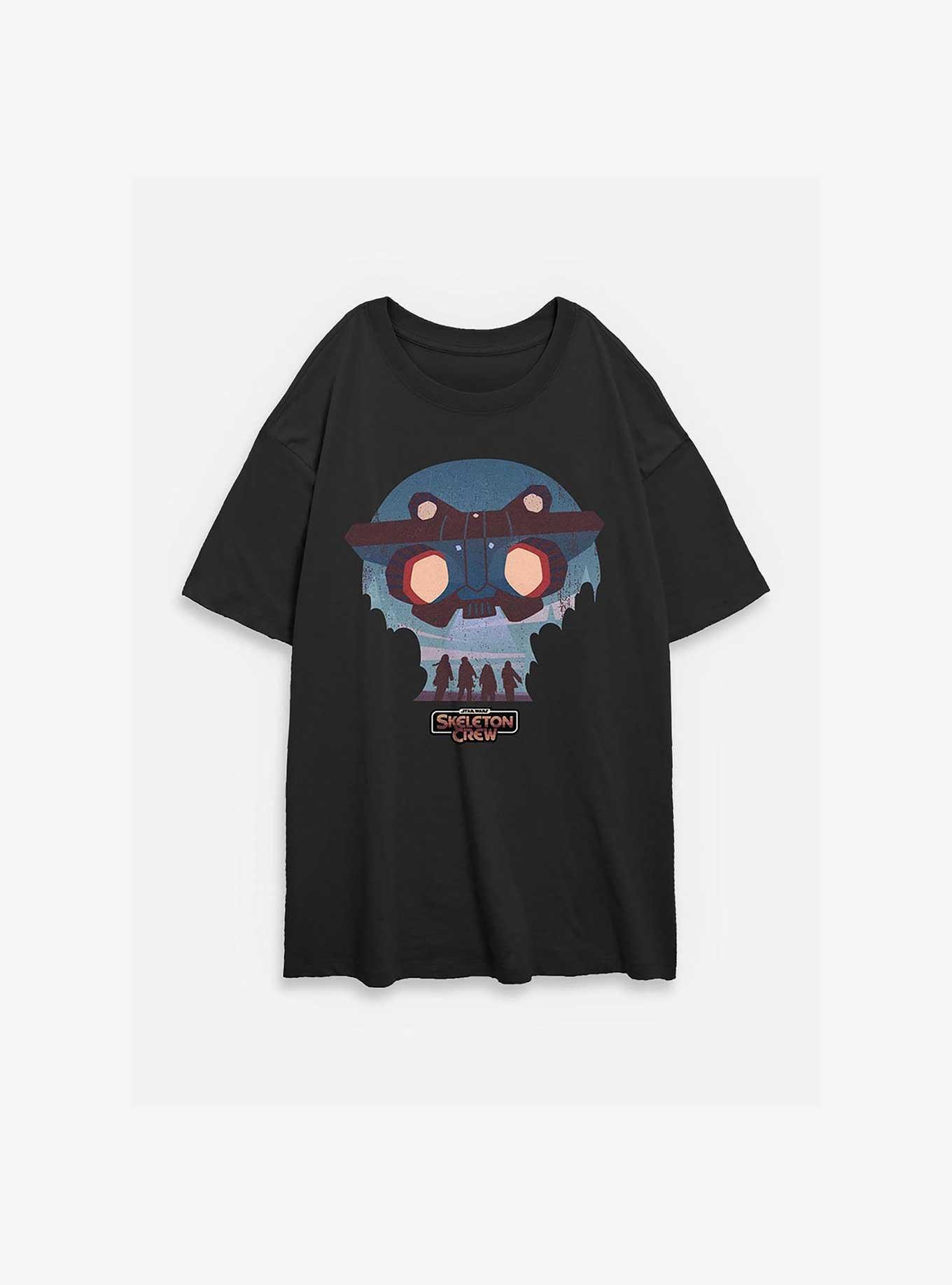 Skeleton Crew Kids And Ship Womens Oversized T-Shirt, , hi-res