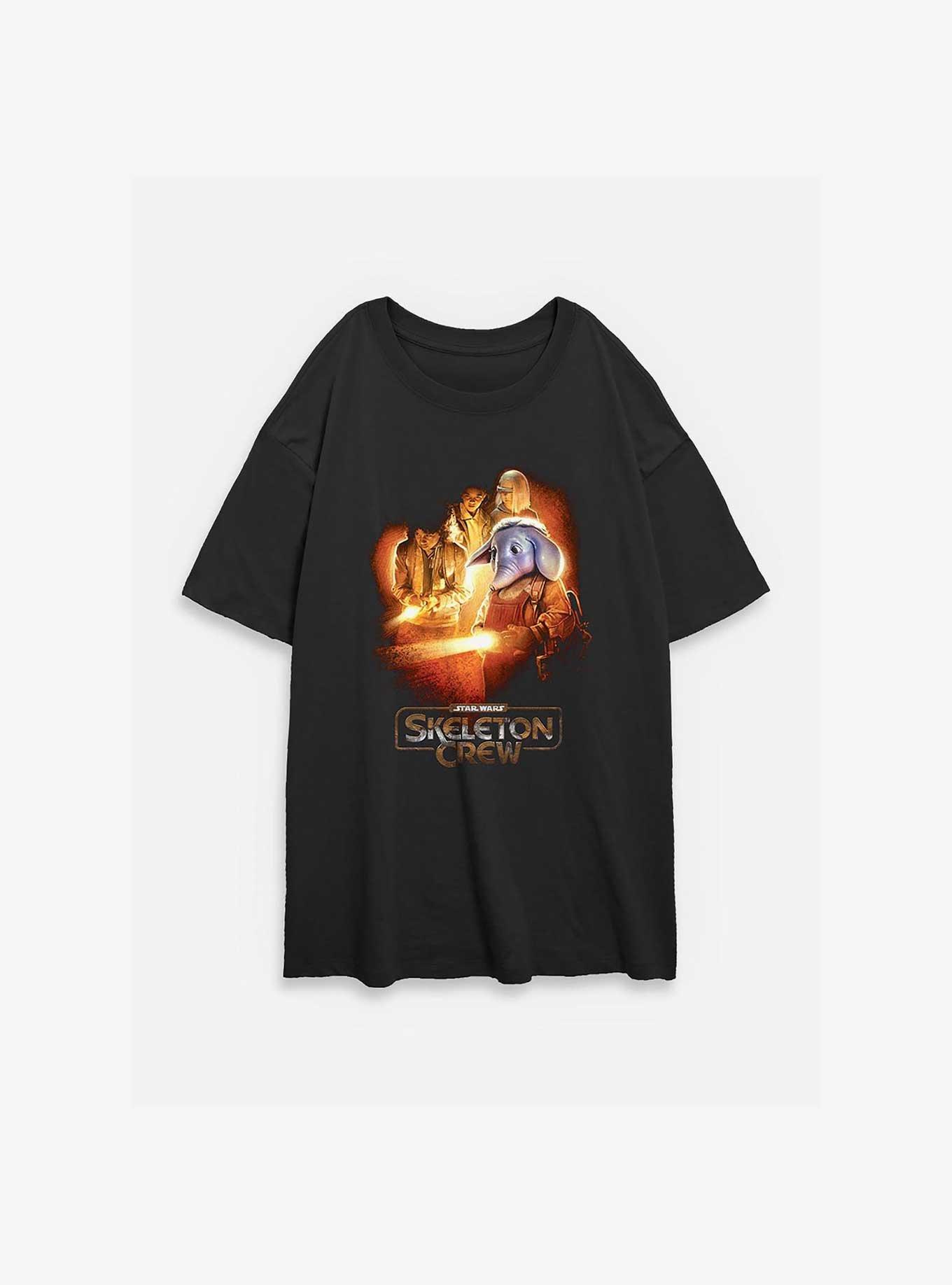 Skeleton Crew Elephant Light Vision Womens Oversized T-Shirt, , hi-res