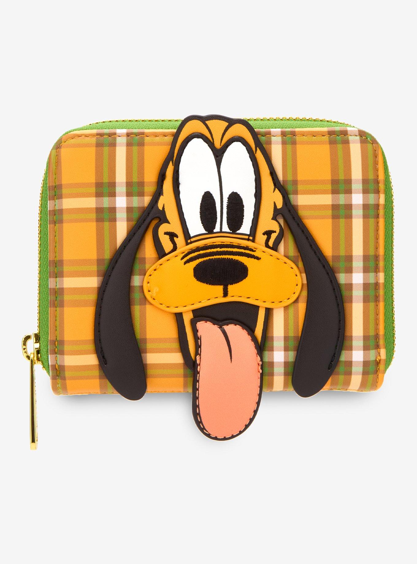 Loungefly Disney Pluto Plaid Mini Zipper Wallet, , hi-res