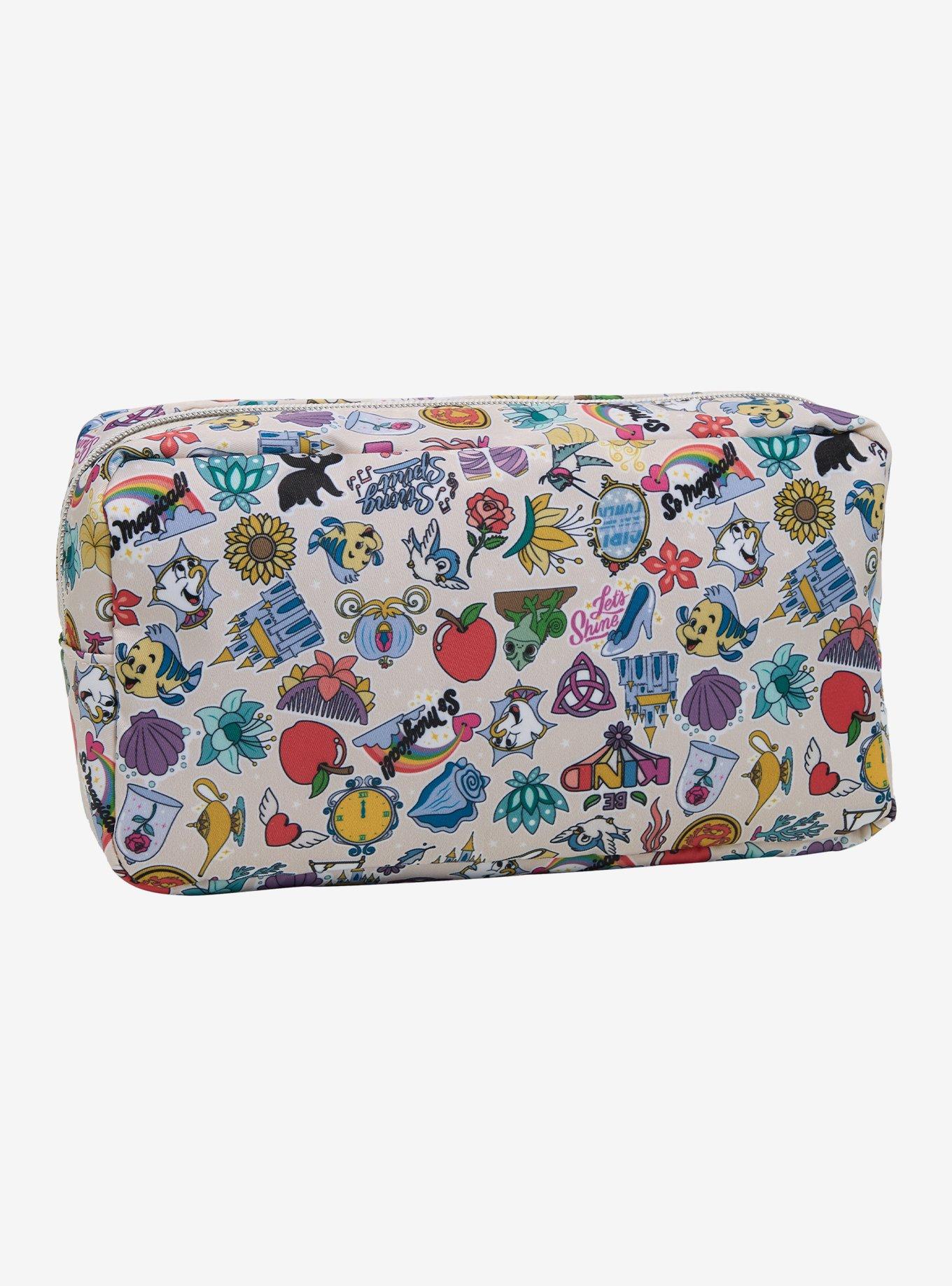 Disney Princess Icons Allover Print Cosmetic Bag - BoxLunch Exclusive, , hi-res