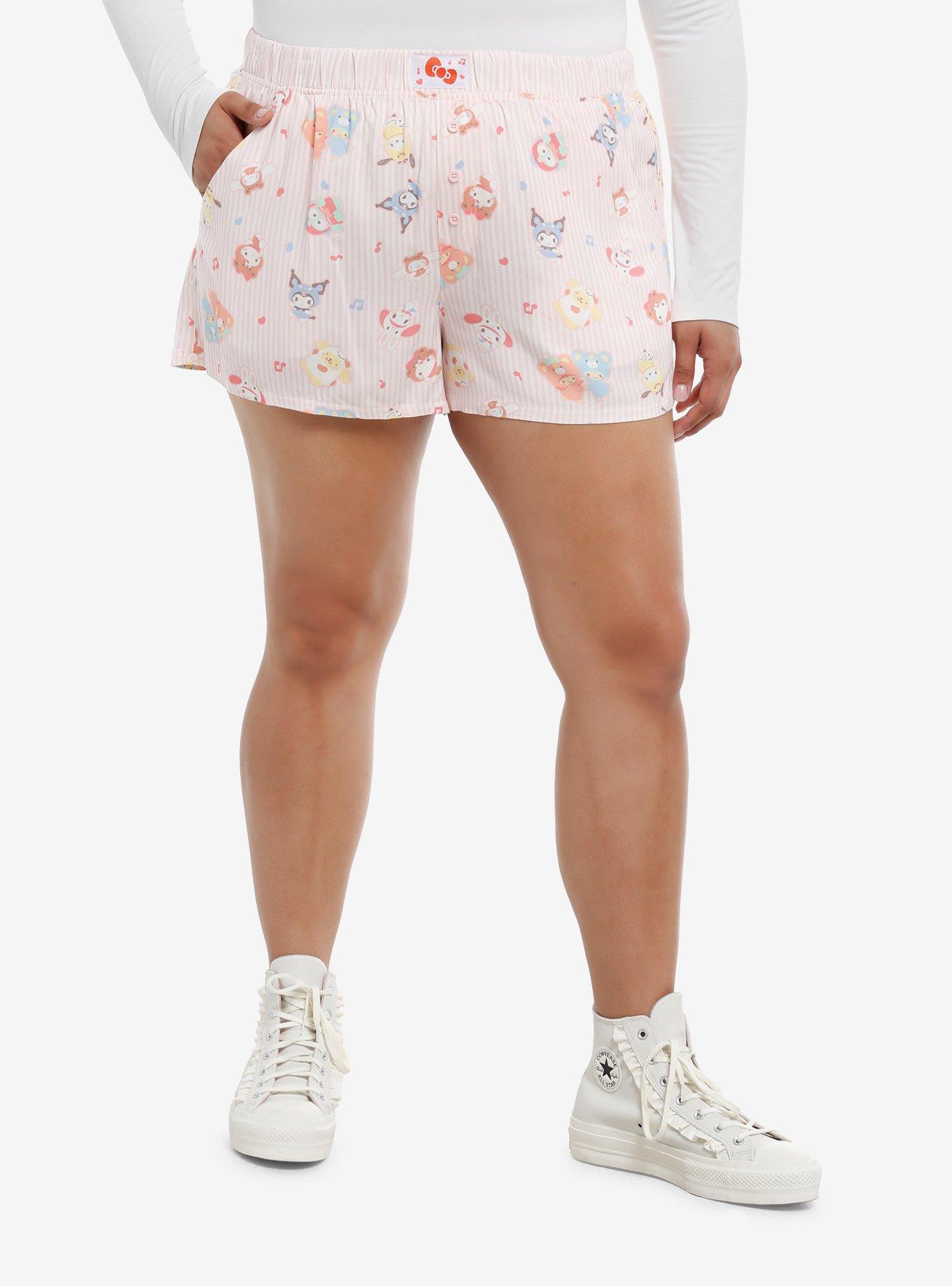 Hello Kitty And Friends Costume Stripe Girls Boxer Shorts Plus Size, , hi-res