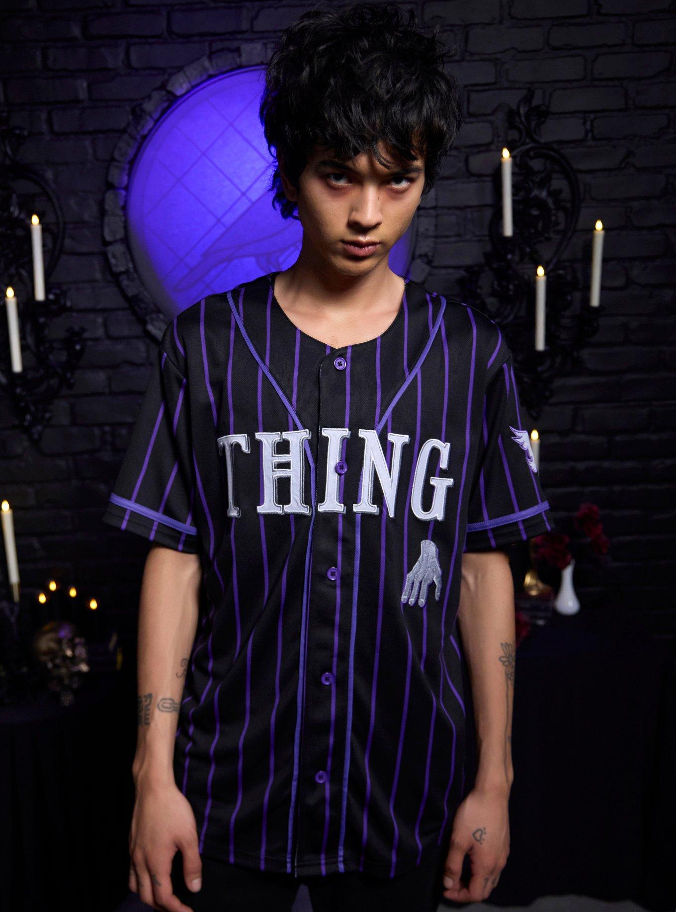 Wednesday Thing Pinstripe Baseball Jersey, , hi-res
