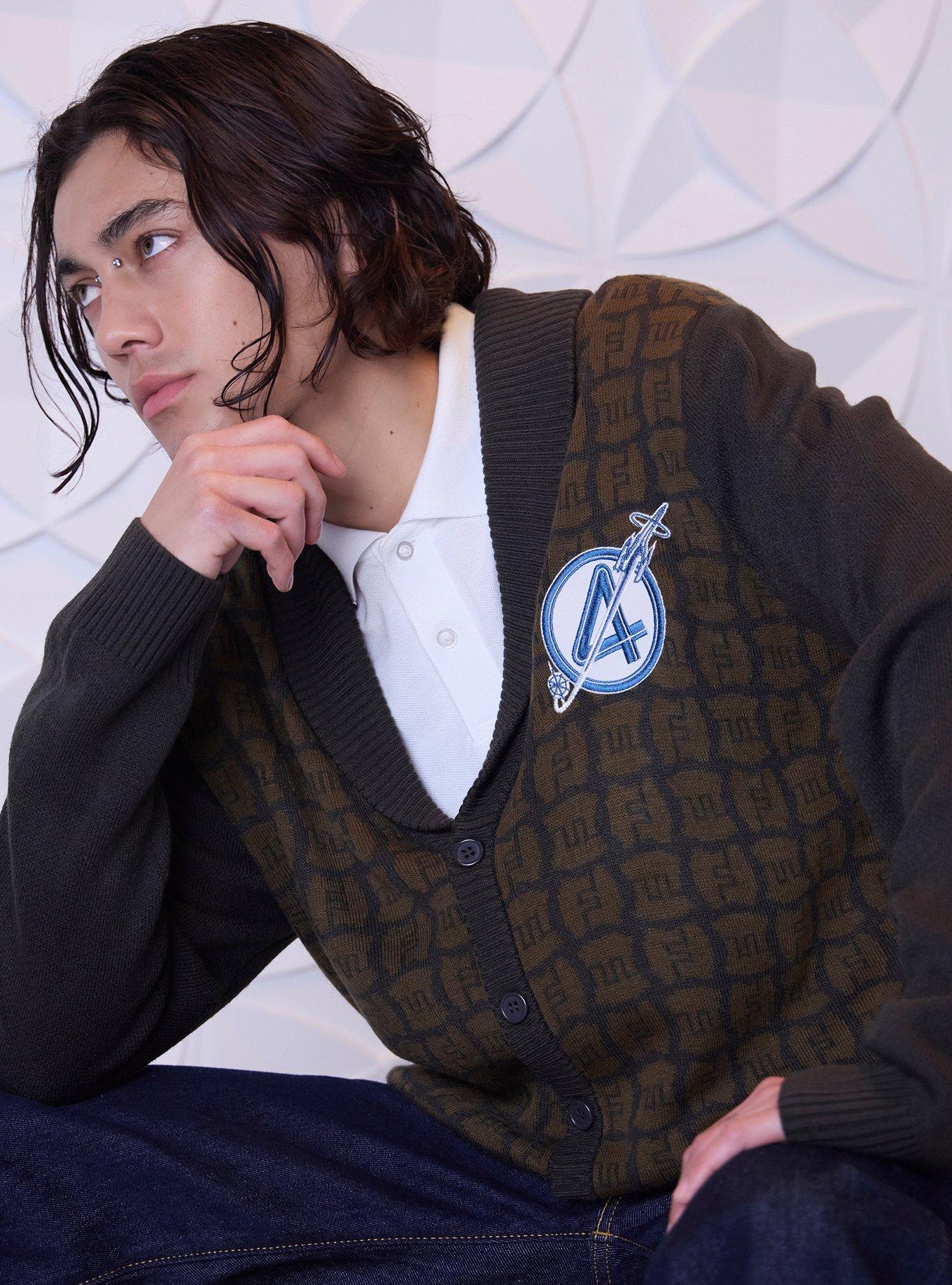 Our Universe Marvel The Fantastic Four: First Steps Logo Collared Cardigan, , hi-res