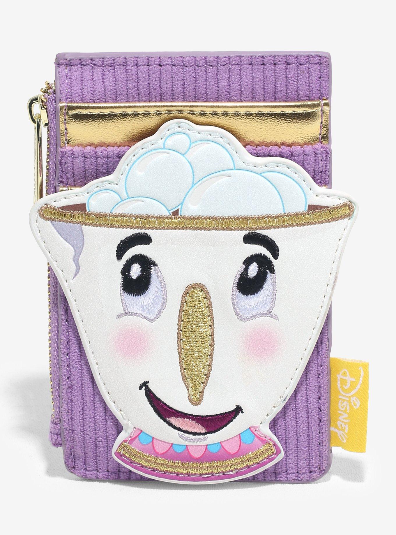 Loungefly Disney Beauty and the Beast Chip Figural Corduroy Cardholder — BoxLunch Exclusive, , hi-res