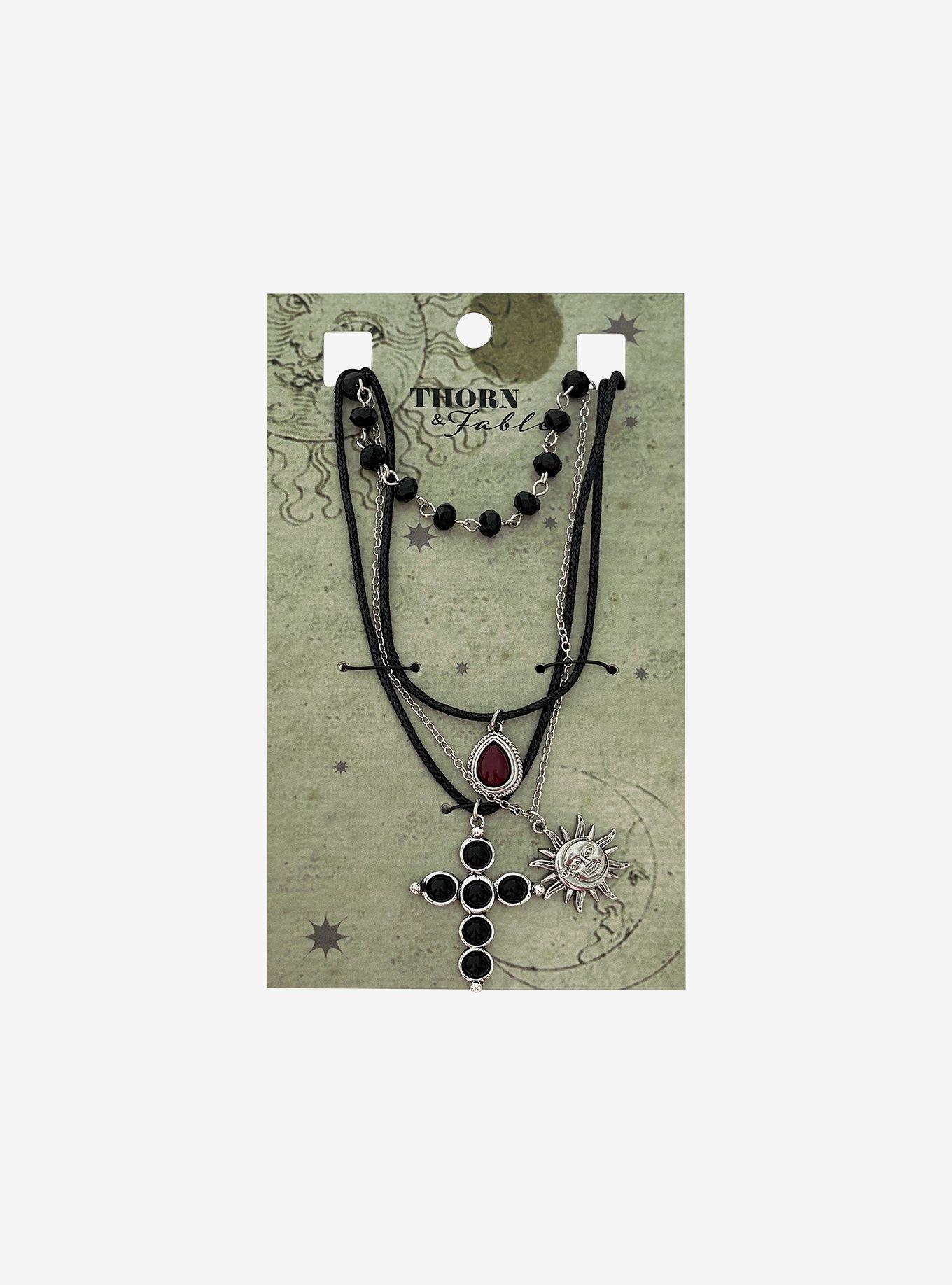 Thorn & Fable Celestial Cross Necklace Set, , hi-res