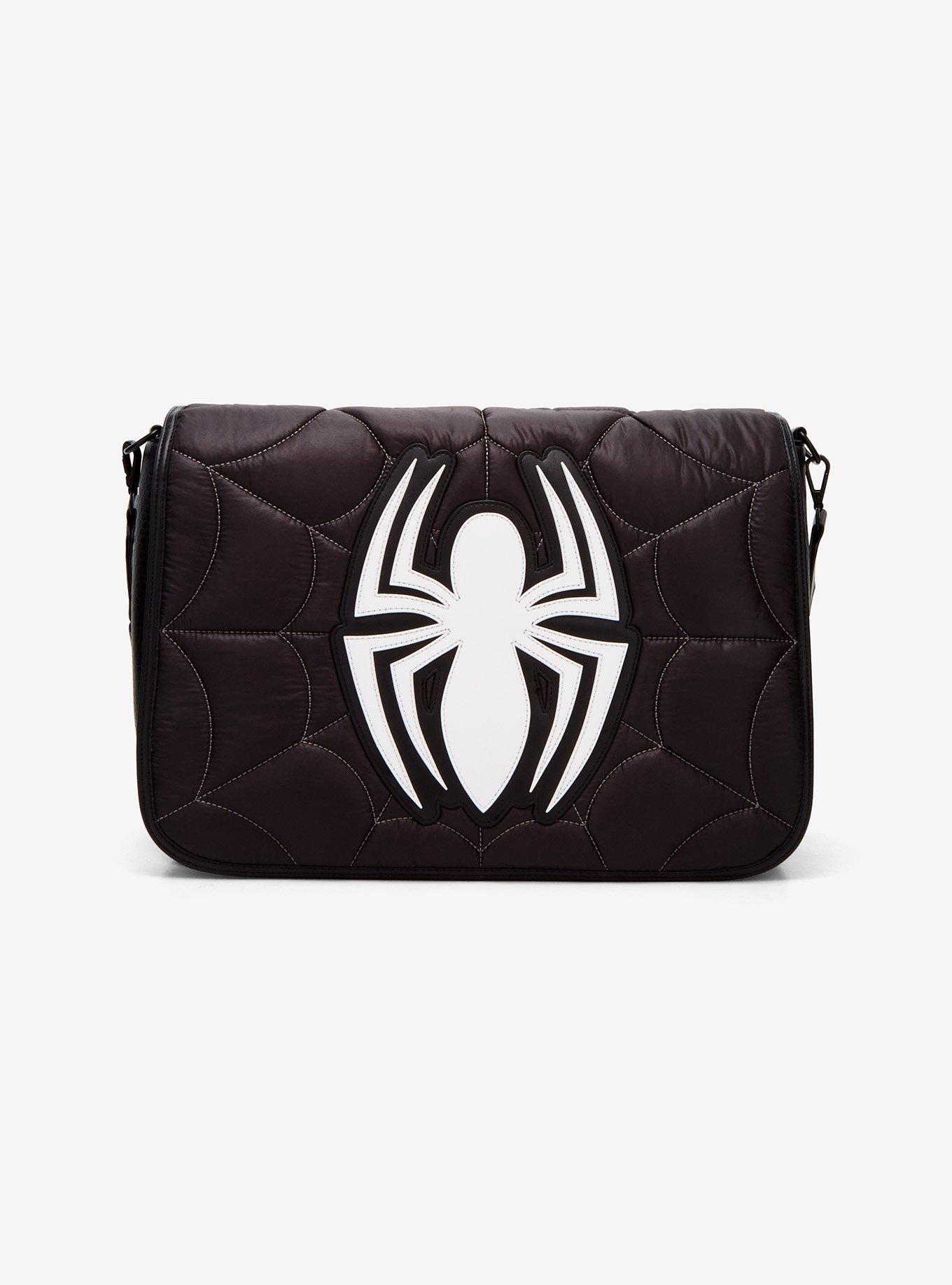 Loungefly Marvel Spider-Man Black & White Messenger Bag, , hi-res