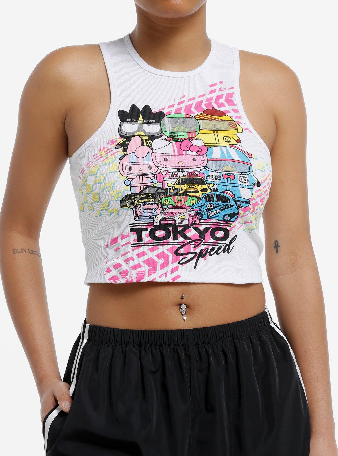 Hello Kitty And Friends Tokyo Speed Girls Crop Tank Top, , hi-res