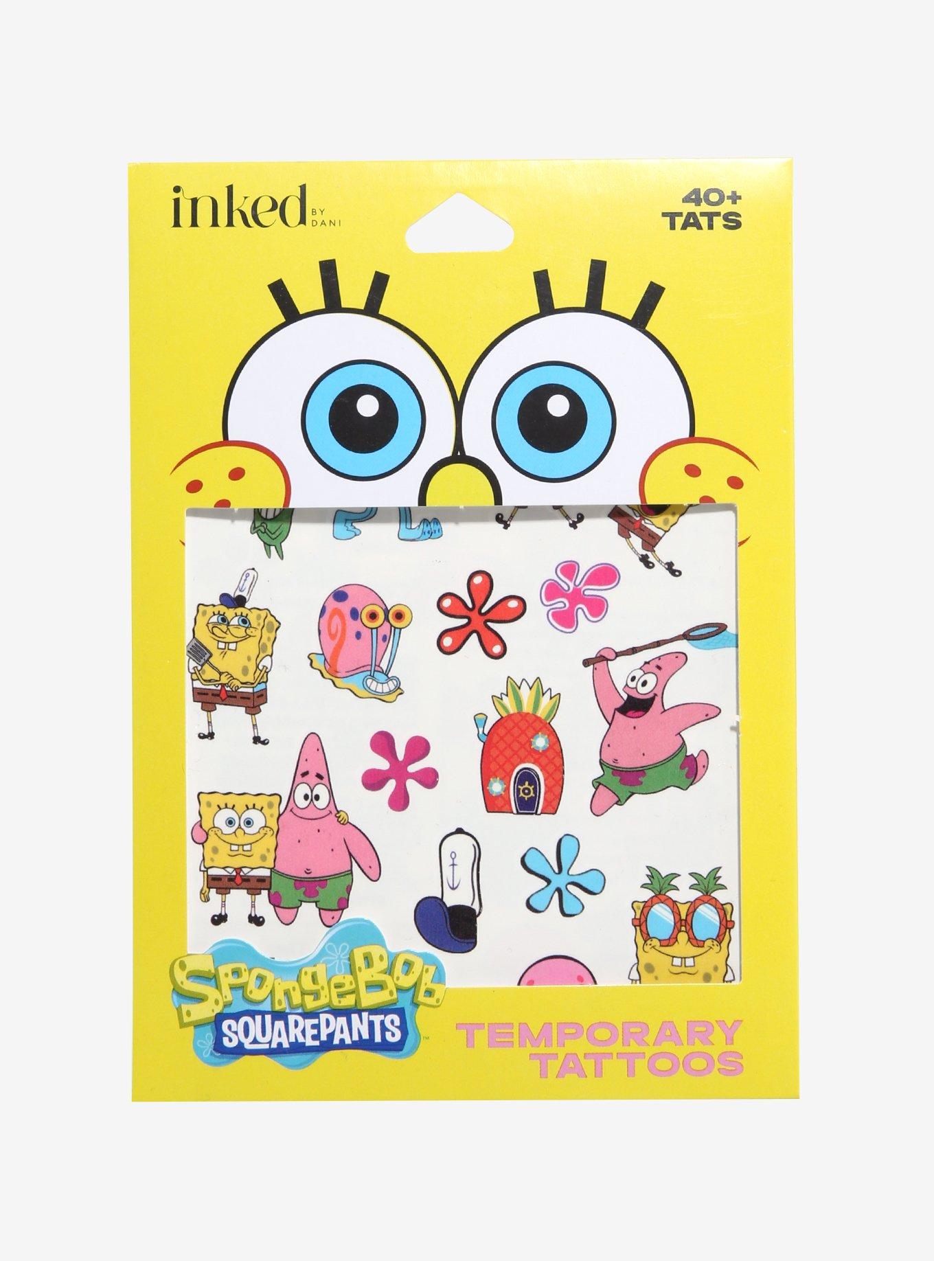 INKED SpongeBob SquarePants Temporary Tattoo Set, , hi-res