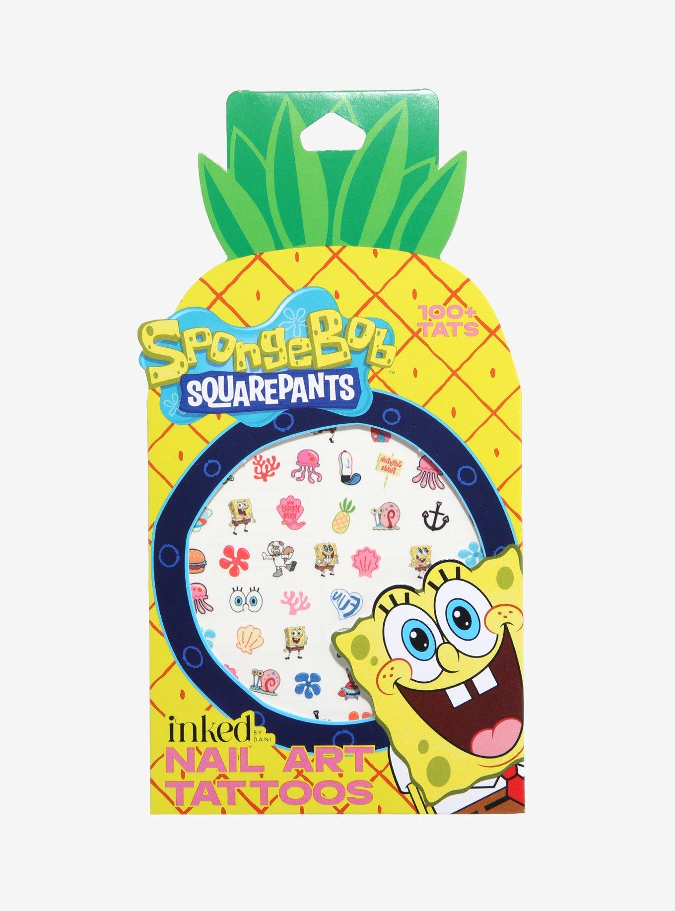 INKED SpongeBob SquarePants Nail Art Tattoo Set, , hi-res
