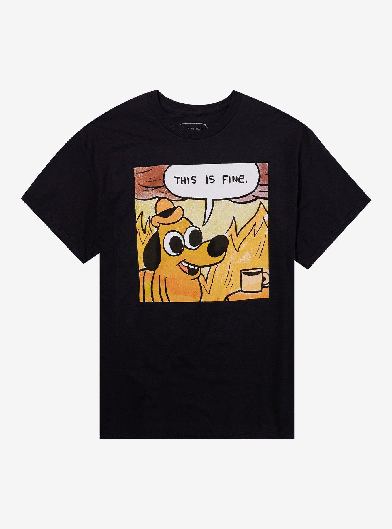 This Is Fine Dog T-Shirt By KC Green, , hi-res