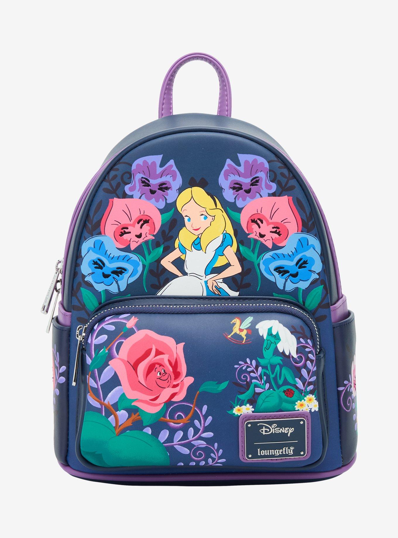 Loungefly Disney Alice in Wonderland Alice & Flowers Mini Backpack — BoxLunch Exclusive, , hi-res