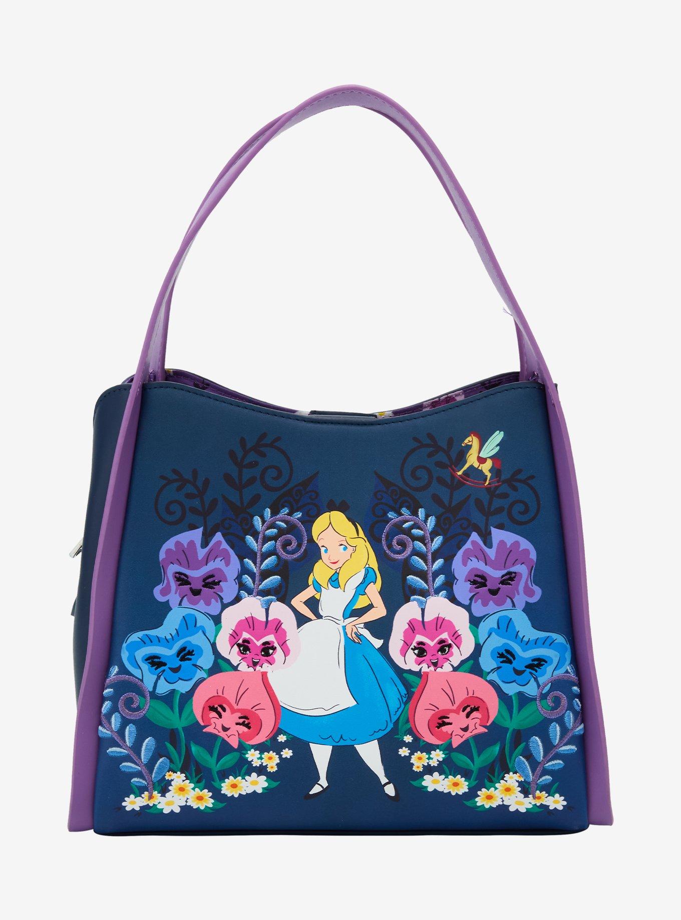 Loungefly Disney Alice in Wonderland Alice & Flowers Convertible Purse — BoxLunch Exclusive, , hi-res